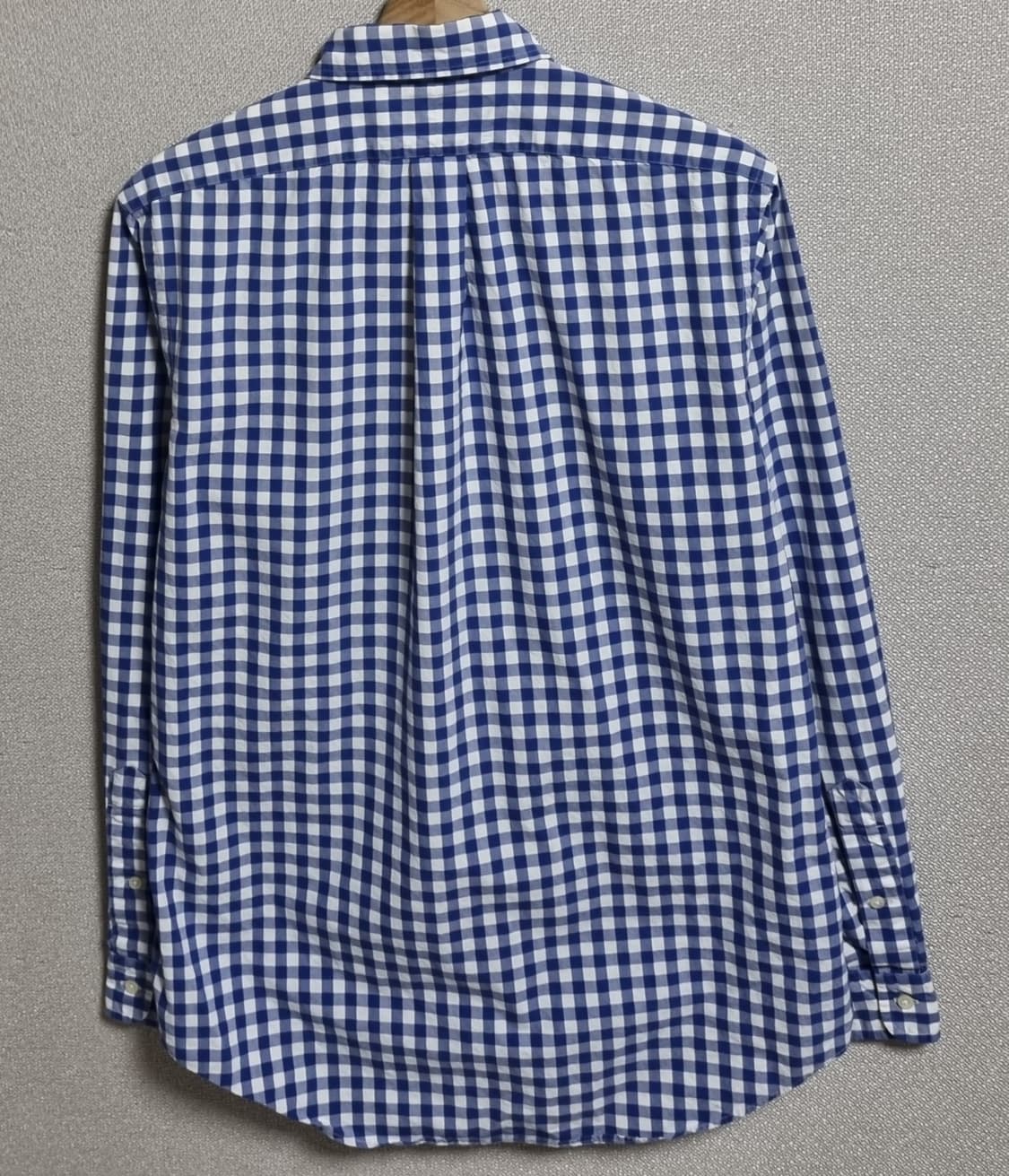 오버핏 M ) 폴로랄프로렌 블루 커스텀핏 체크셔츠 남방 상품이미지3