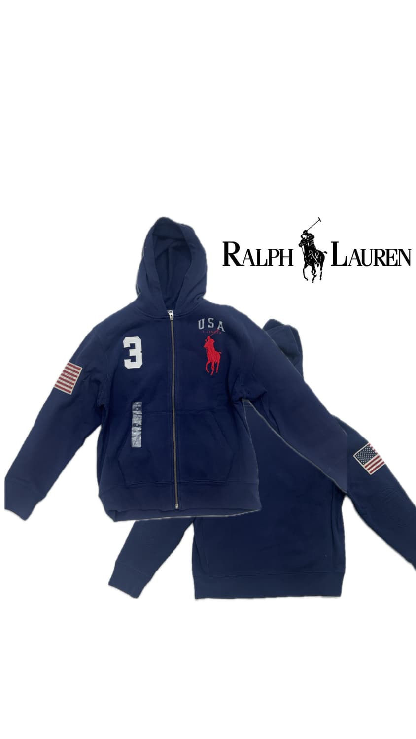 폴로 빅포니 3 후드집업 네이비 상품이미지1