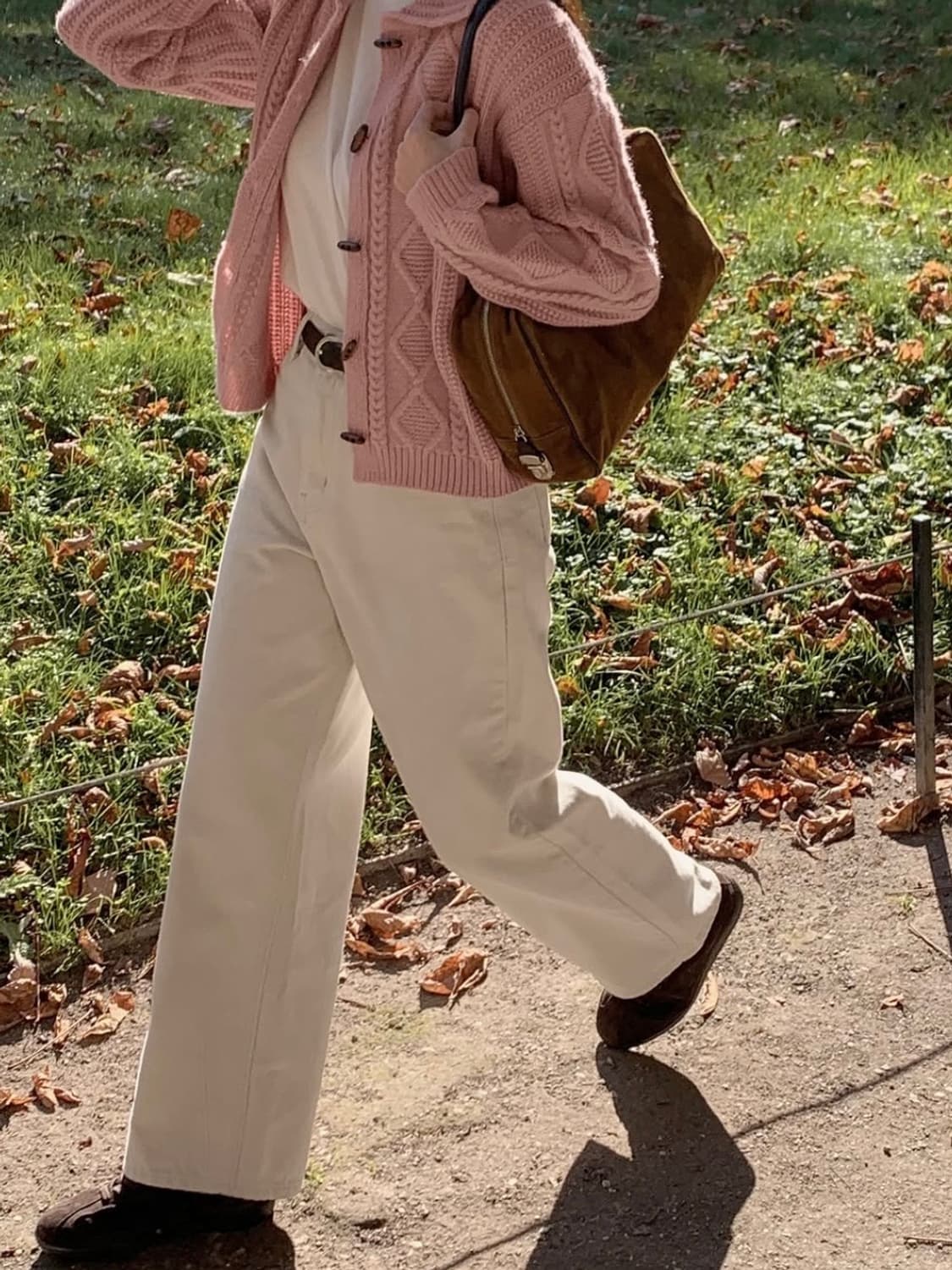 98도씨 크림색 와이드팬츠 상품이미지2