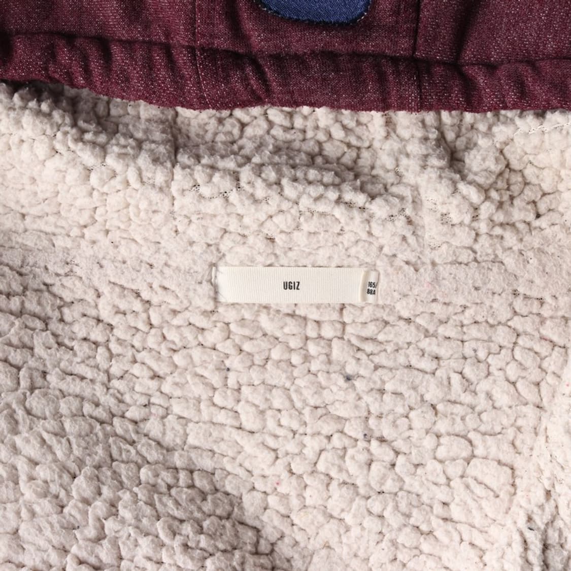 UGIZ 이스트사이드 레터링 덤블 양털 후드 집업 상품이미지6