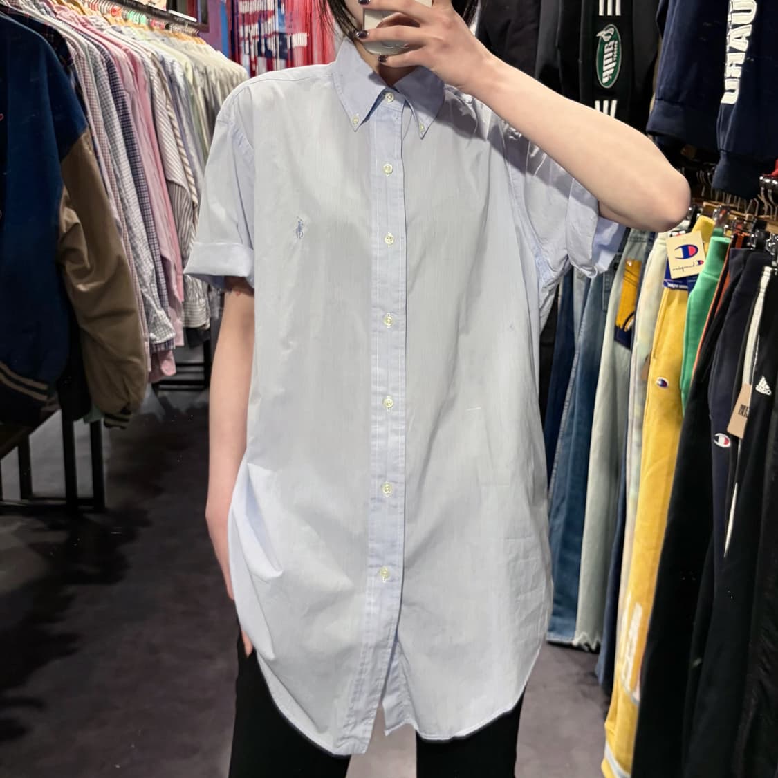 [IM] PoloRalphLauren 폴로랄프로렌 반팔 셔츠 파스텔 블루 상품이미지2