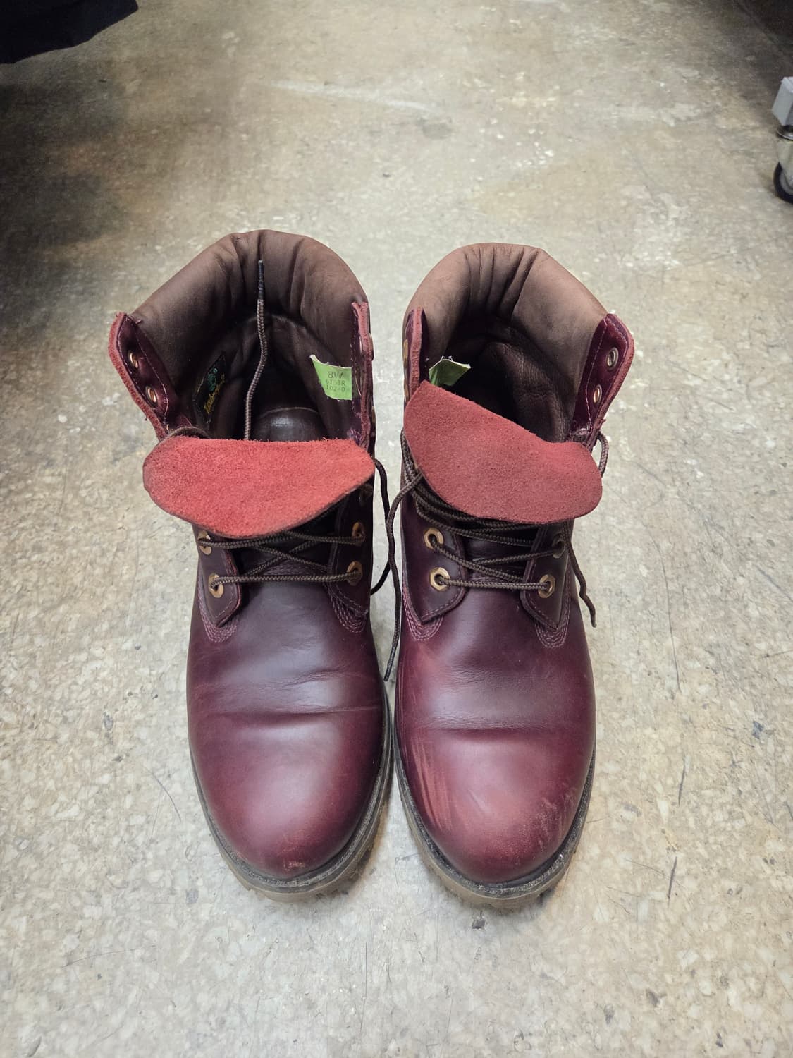 팀버랜드 남성 워커부츠 8w 버건디컬러 상품이미지4