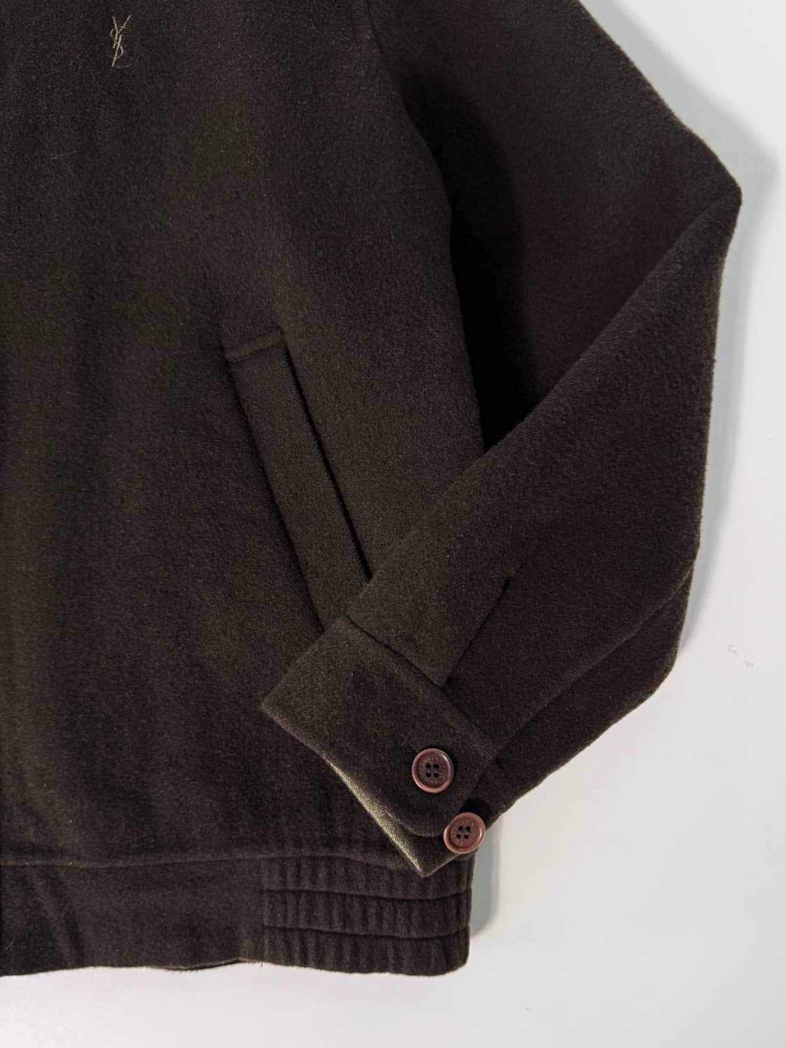 입생로랑 90‘s 키키브라운 울 블루종 자켓 상품이미지3