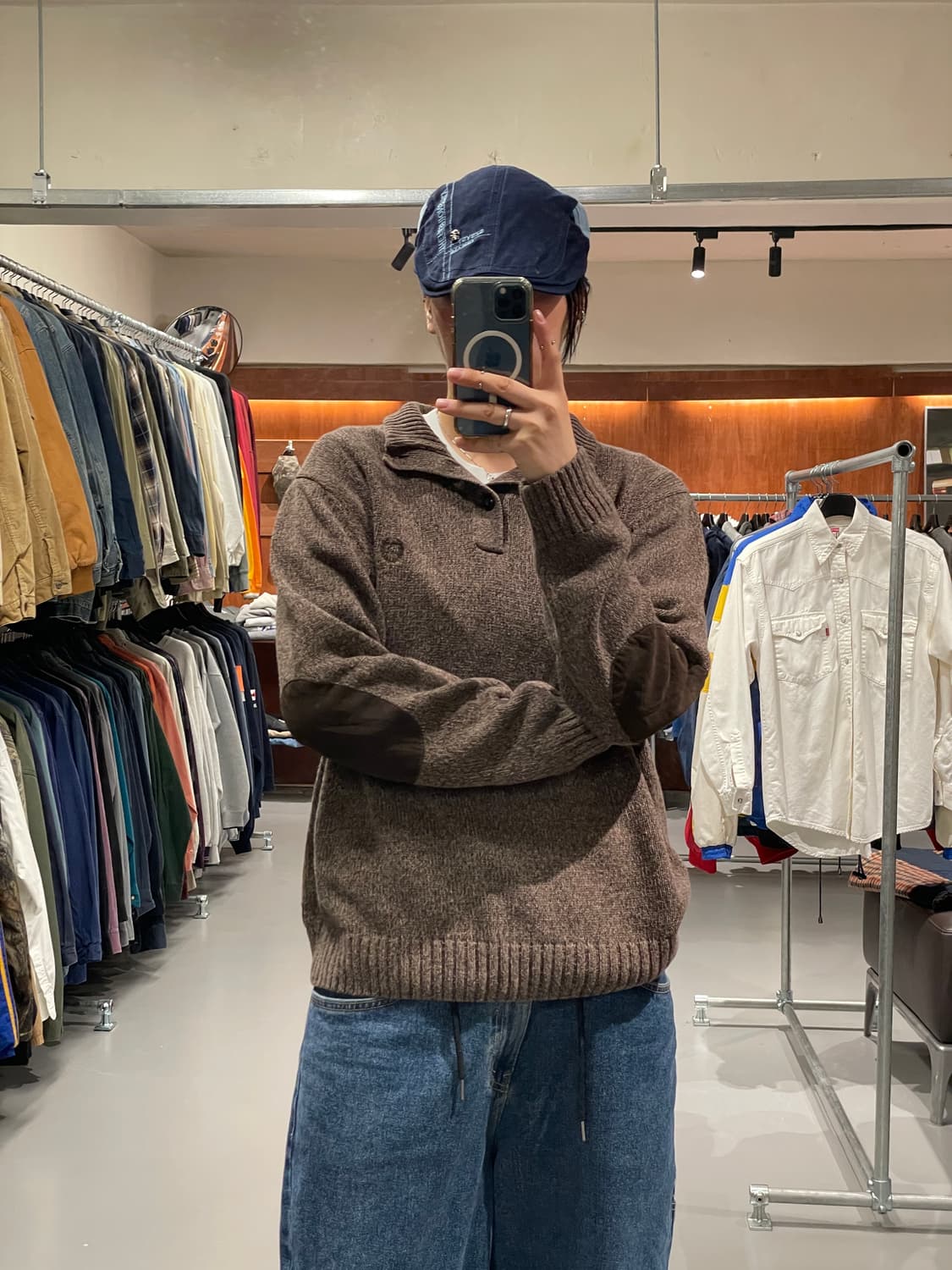 CHAPS 울 니트 반집업   상품이미지1