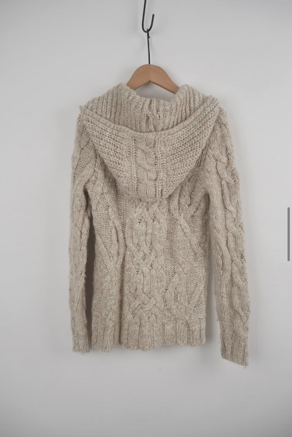 울 알파카 후드 가디건 상품이미지3