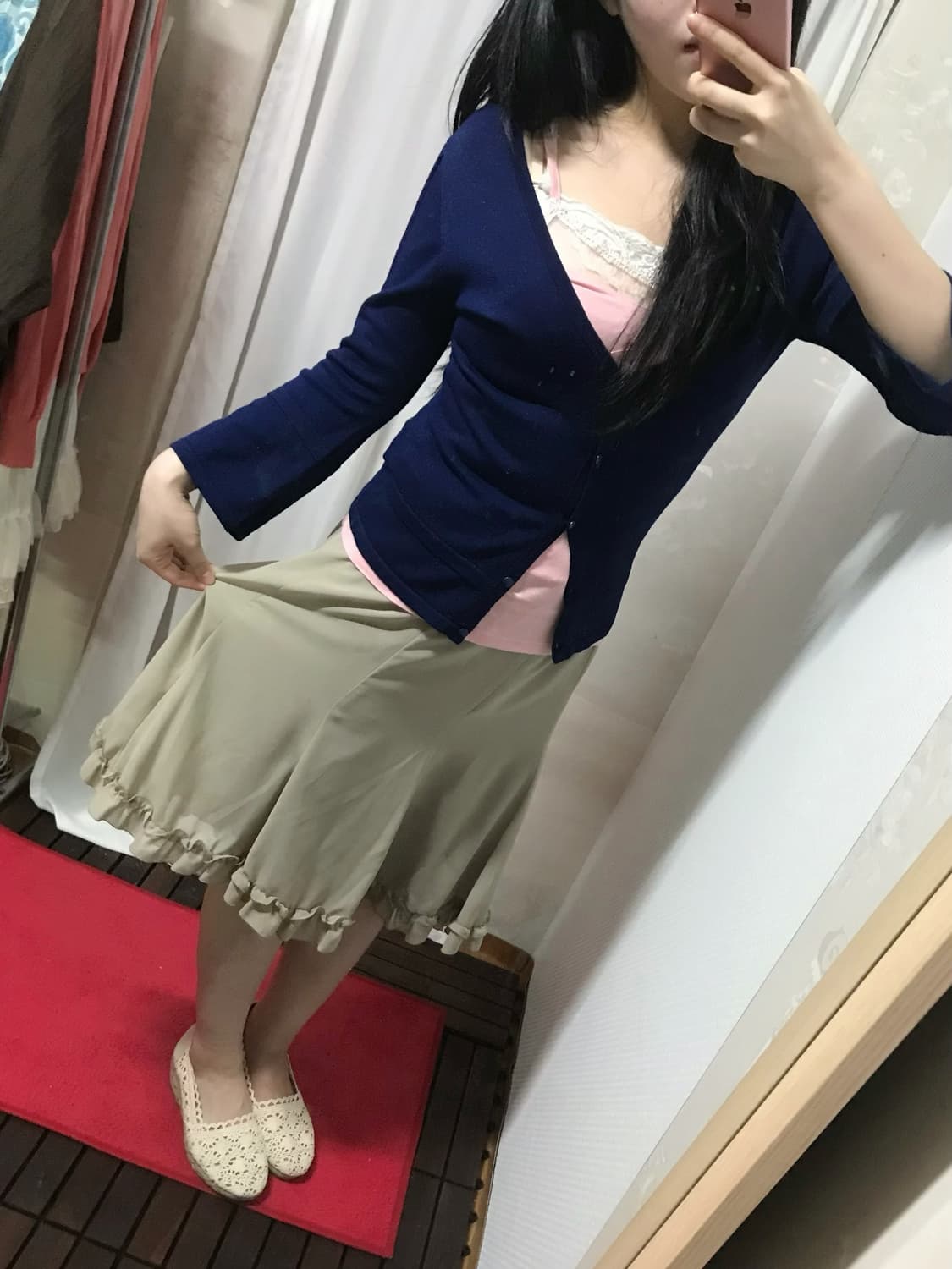 앤틱 빈티지 나시 가디건 스커트 세트 상품이미지2