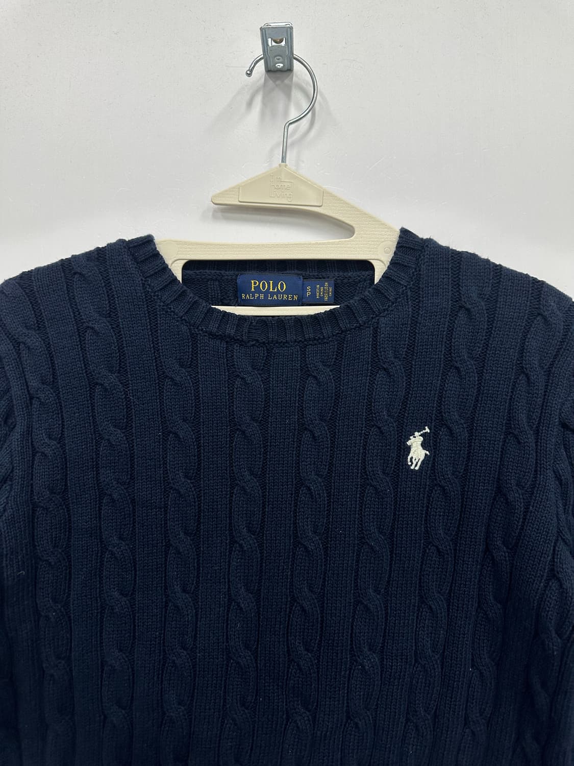 폴로 네이비 꽈배기 니트  상품이미지2