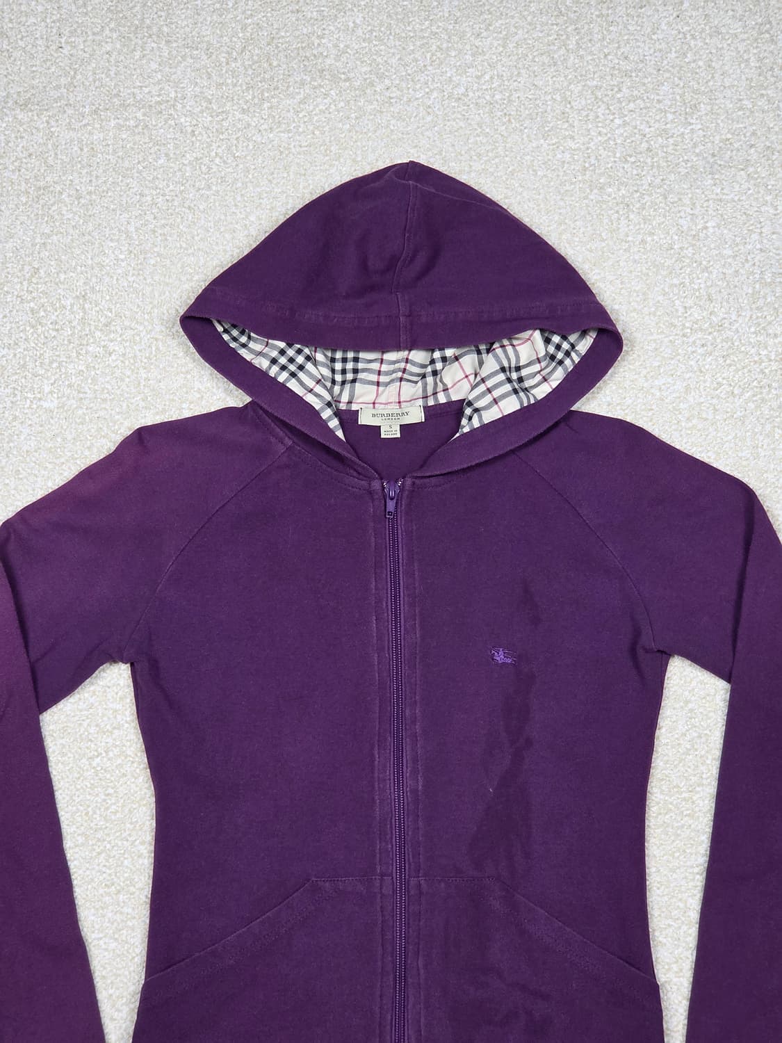 [버버리] 런던 노바체크 안감 기마상 자수 후드집업 | 00278 상품이미지2