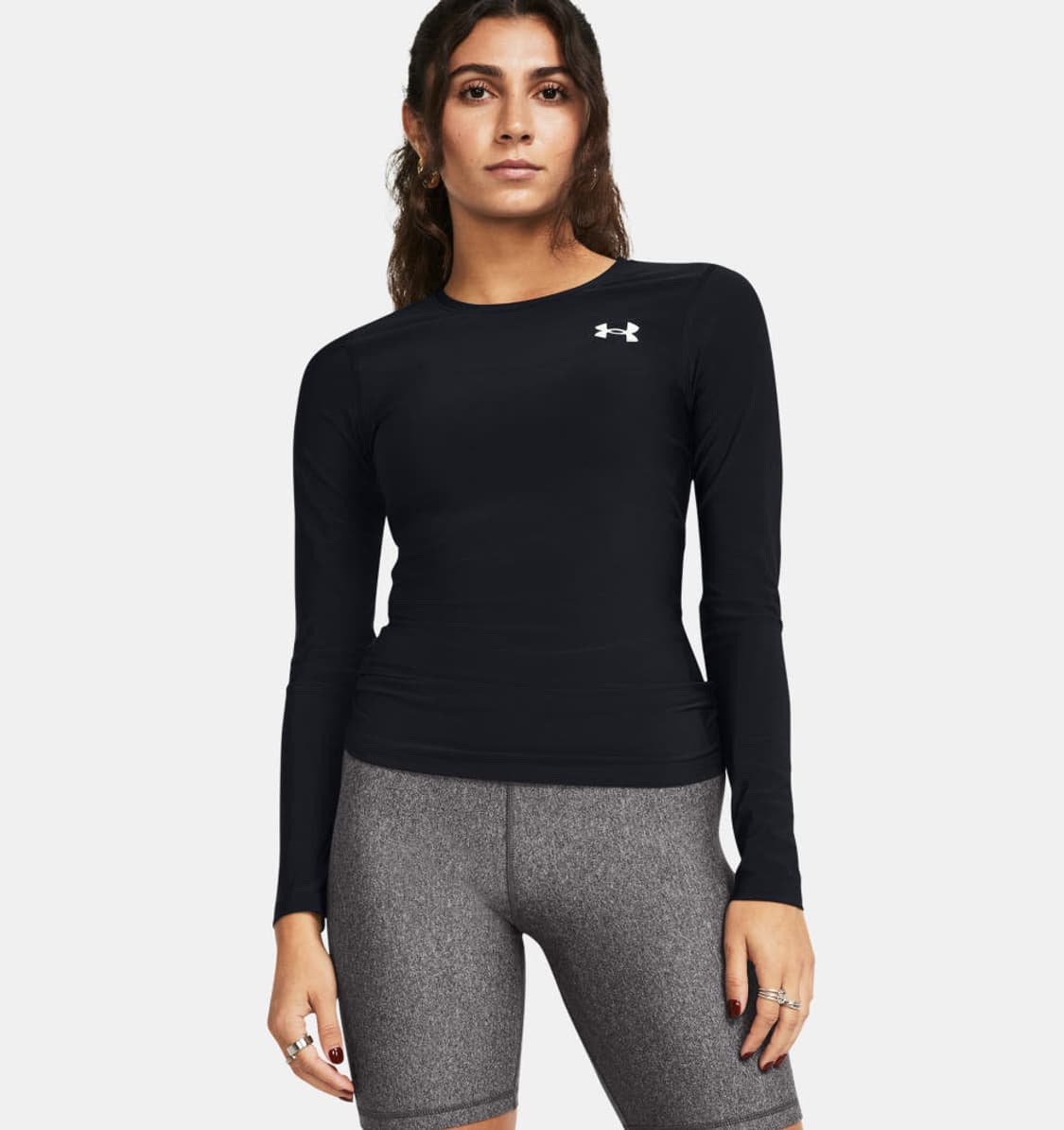 (L) 새상품 언더아머 여성 히트기어 OG 컴프레션 블랙 긴팔 상품이미지1