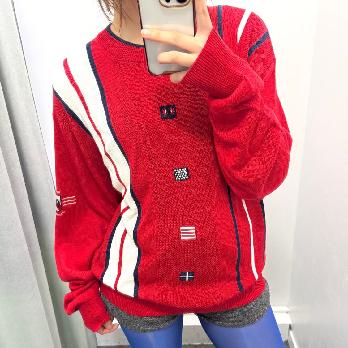 맥그리거 스포츠 레드 아크릴 니트  상품이미지2