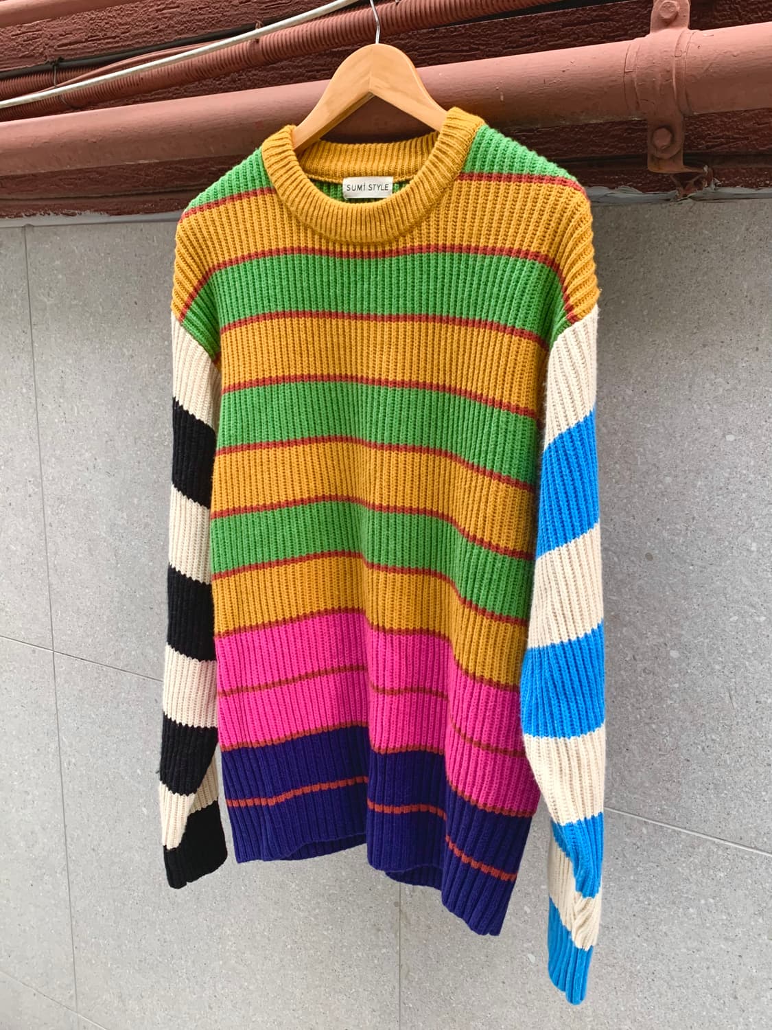 멀티 컬러 스트라이프 니트 상품이미지2