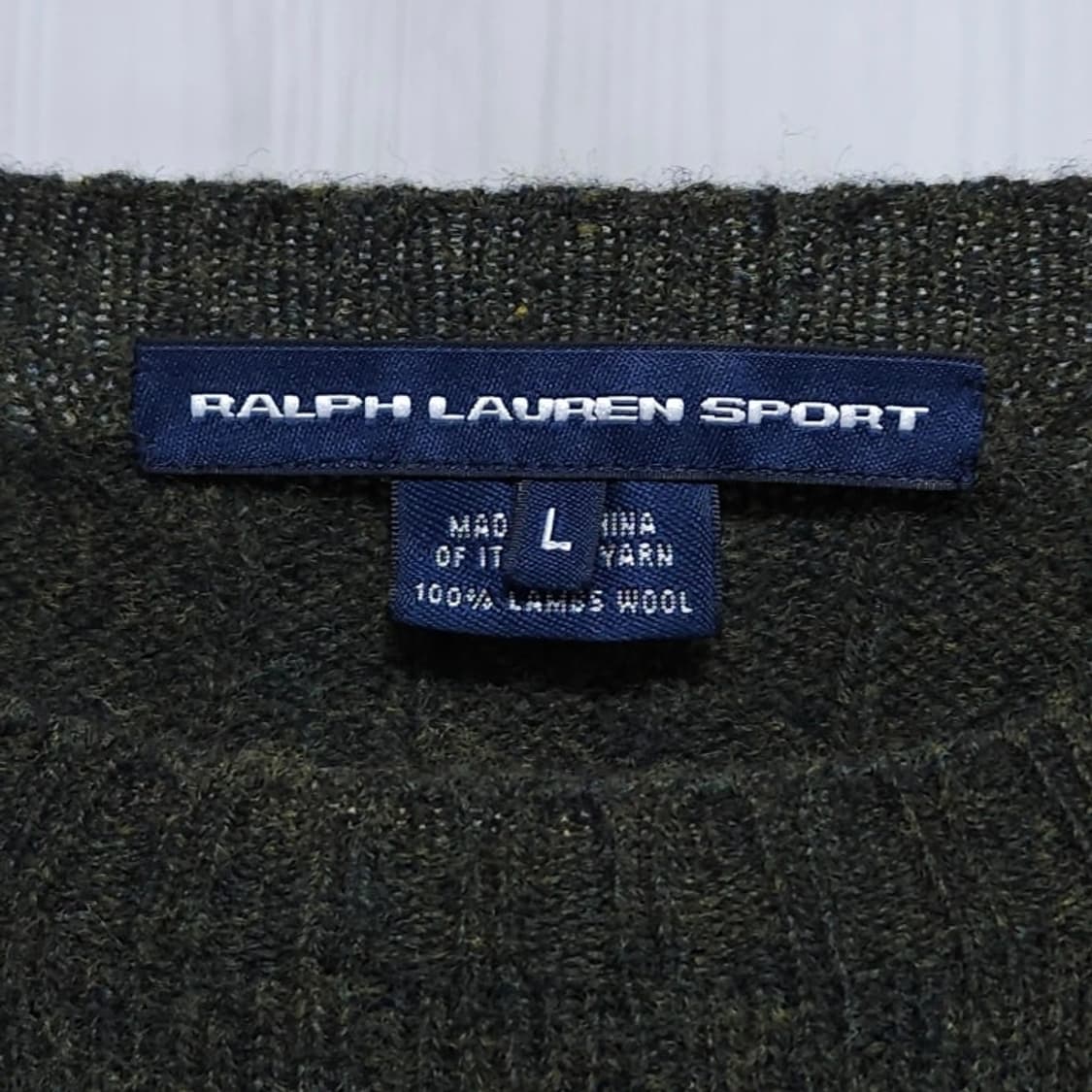 66 Polo 폴로 랄프로렌 케이블 꽈배기 니트 카키 상품이미지3