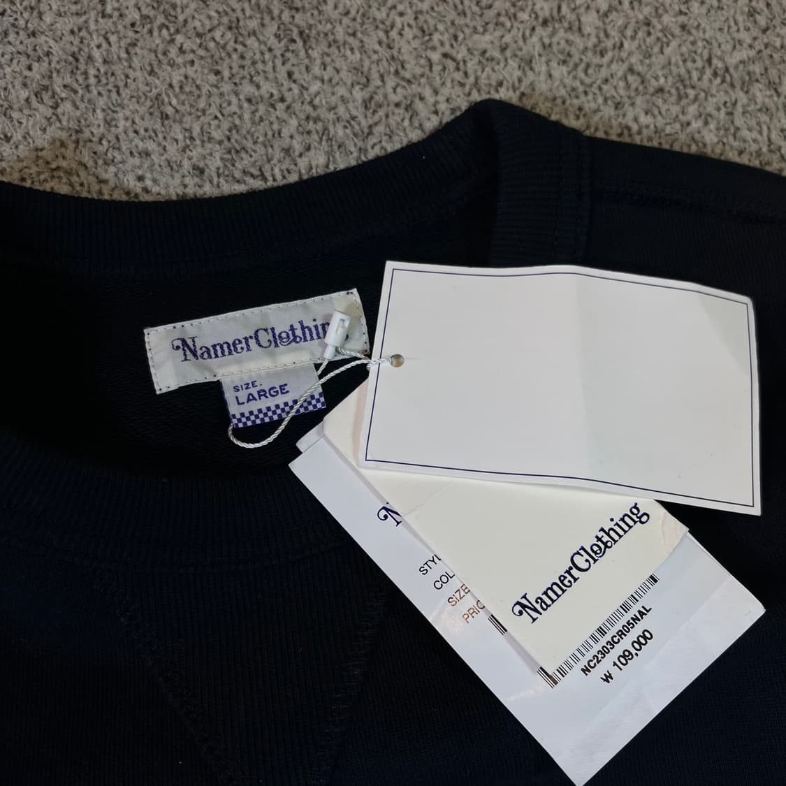 네이머클로딩 빅로고 맨투맨  상품이미지3