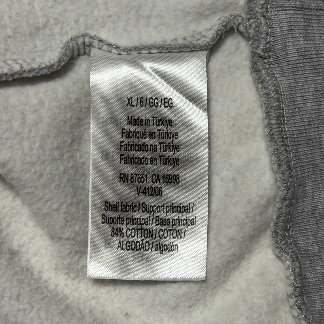 XL 라코스테 그레이 후드 집업 상품이미지5