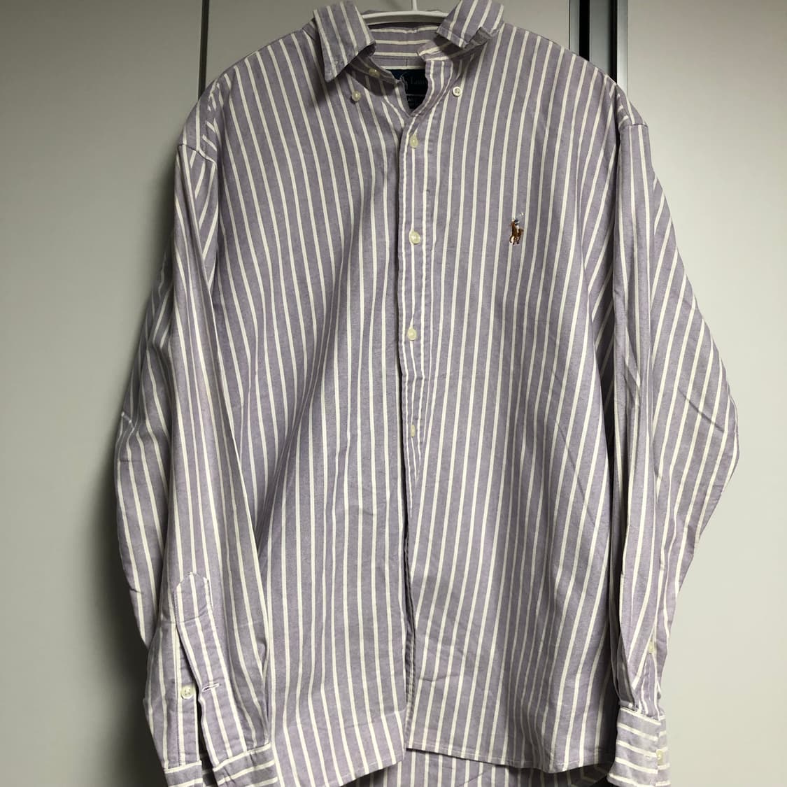폴로 옥스포드 연보라 스트라이프 남방, 셔츠 상품이미지2
