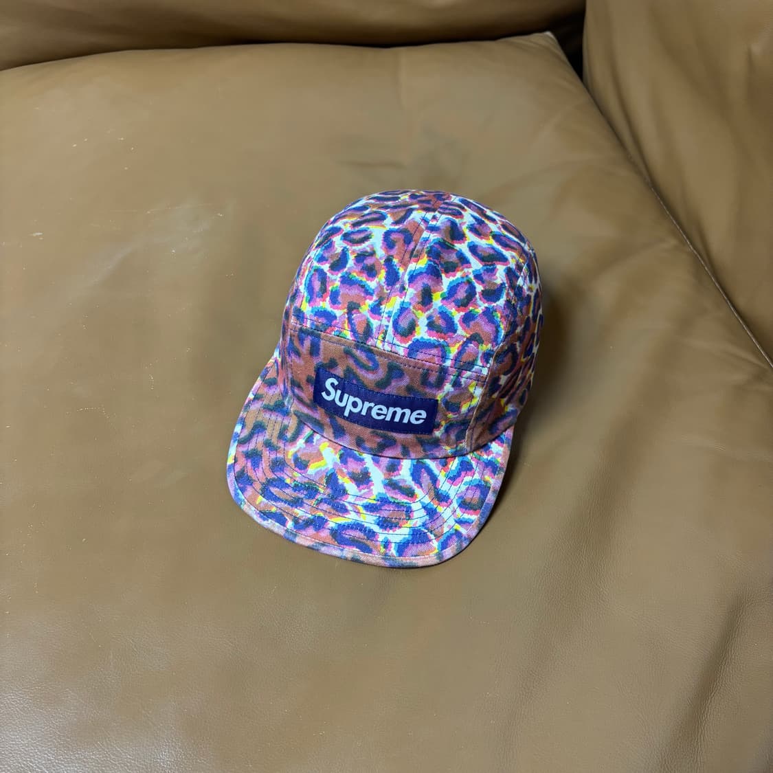 슈프림 캠프캡 모자 박스로고 레오파드 상품이미지1
