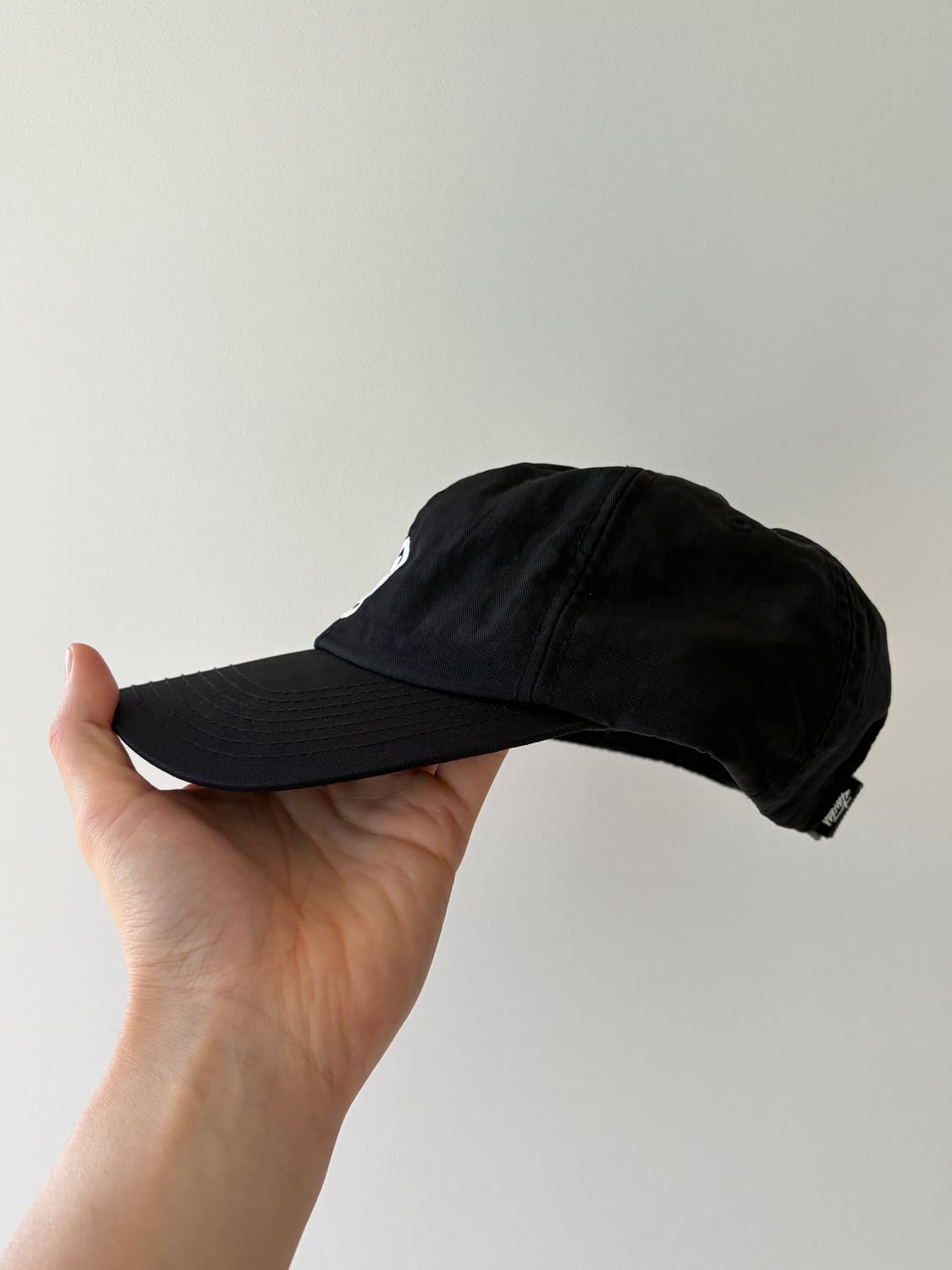 stussy 스투시 워시드 나일론 심볼 로우 프로 캡 블랙 상품이미지3