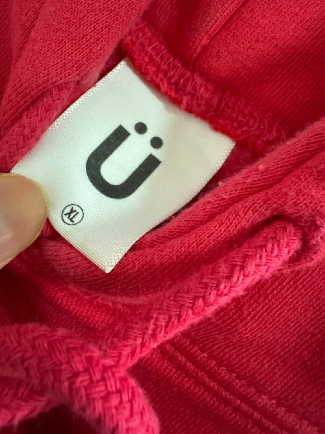 이스트쿤스트 스마일리 핫 핑크 기모 후드티 2XL~ XL 상품이미지3