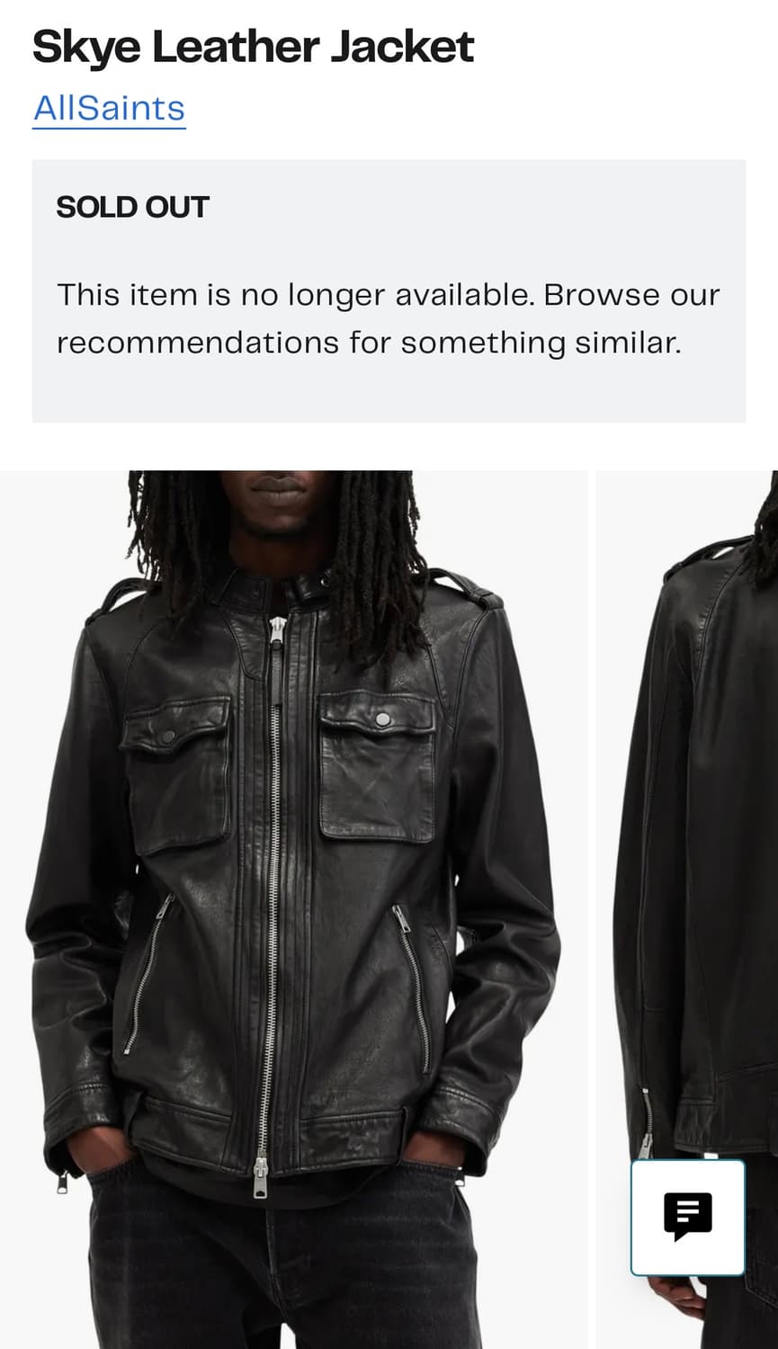 올세인츠 블랙 가죽 자켓 상품이미지4