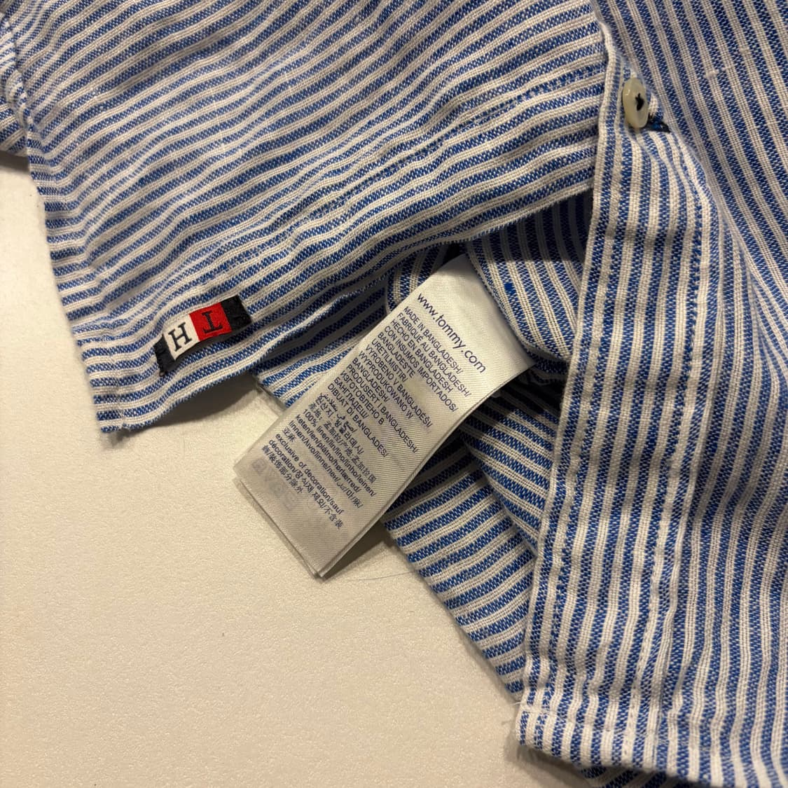 [M] 타미힐피거 레귤러핏 린넨 스트라이프 셔츠 C800 상품이미지6