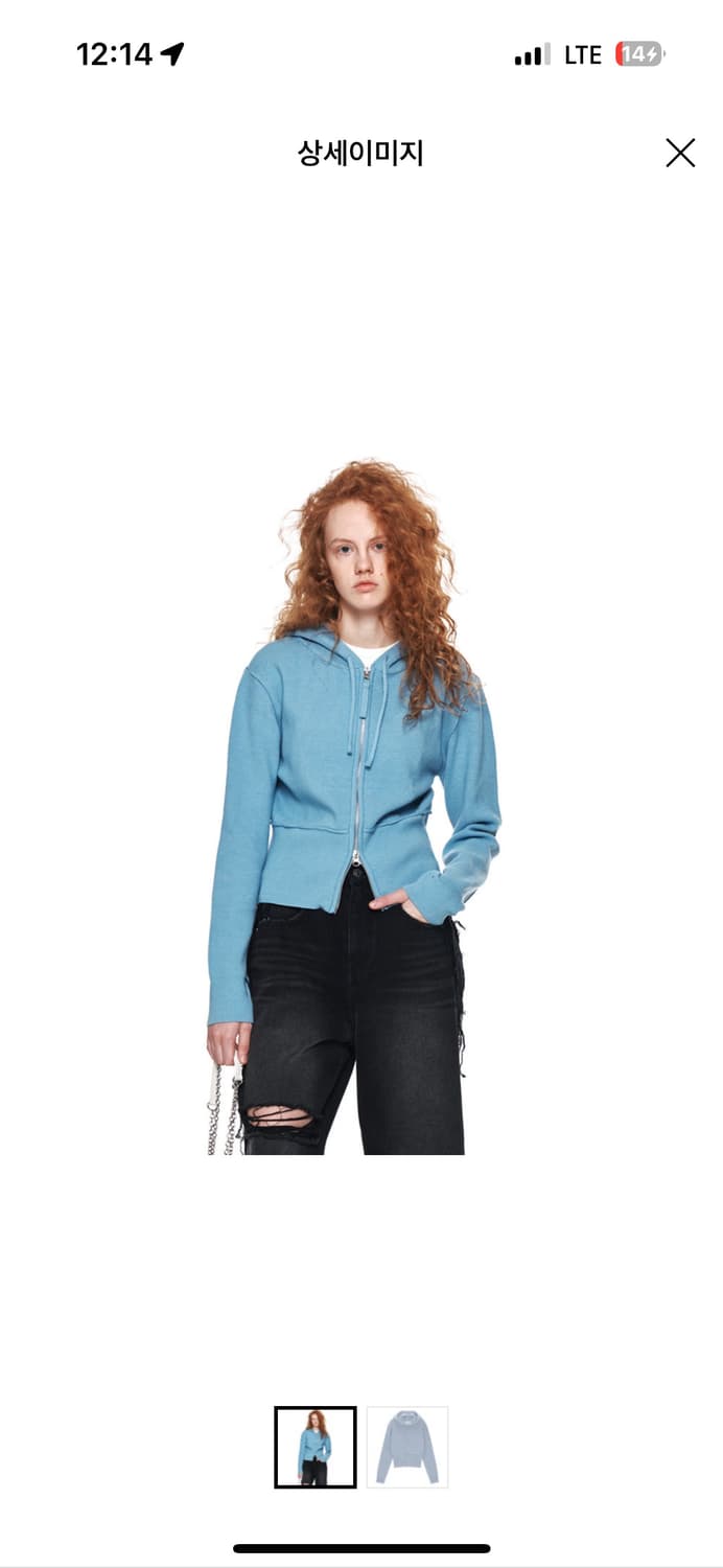 마뗑킴 니트집업 RIBBED KNIT HOODY ZIP UP FOR WO 상품이미지1