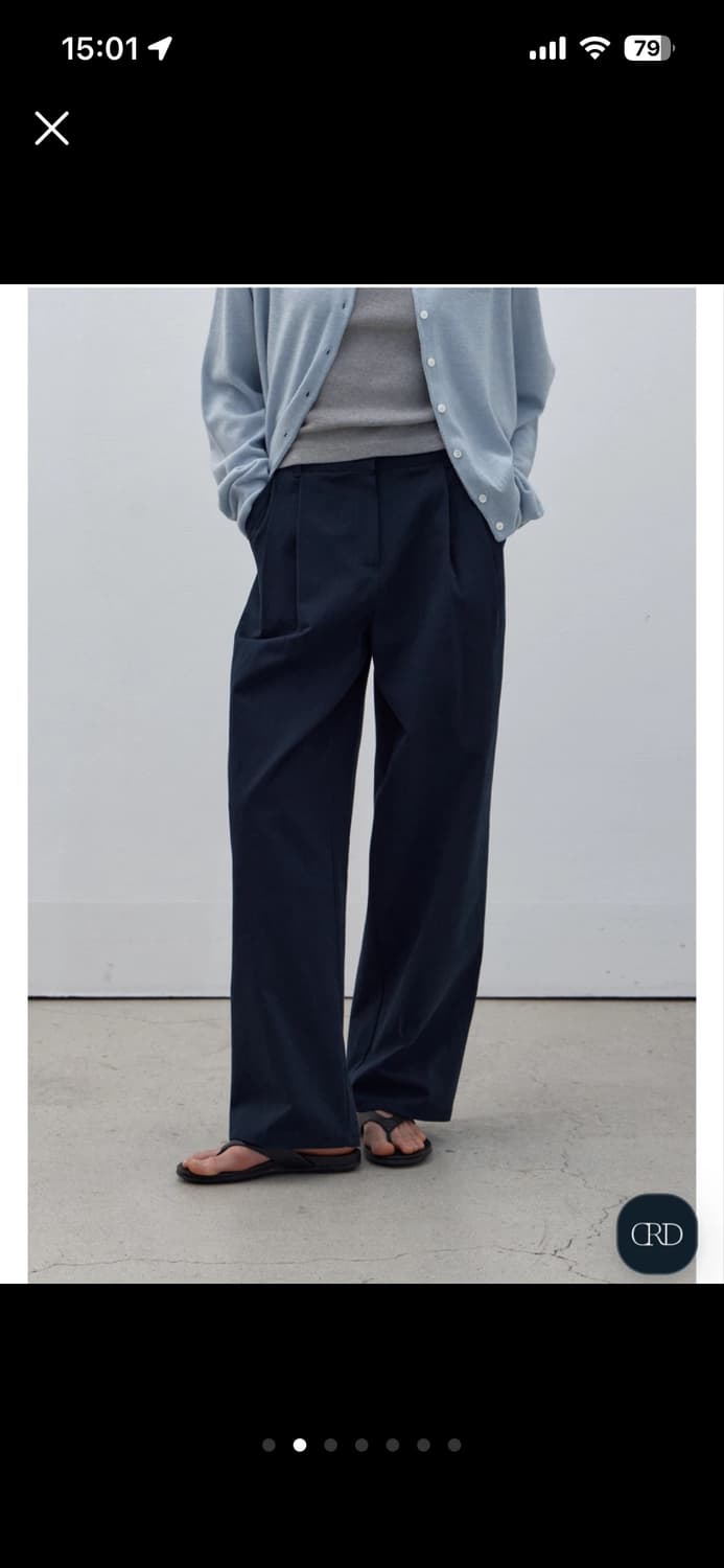 코어드 클래식슬랙스 네이비(s) 상품이미지2