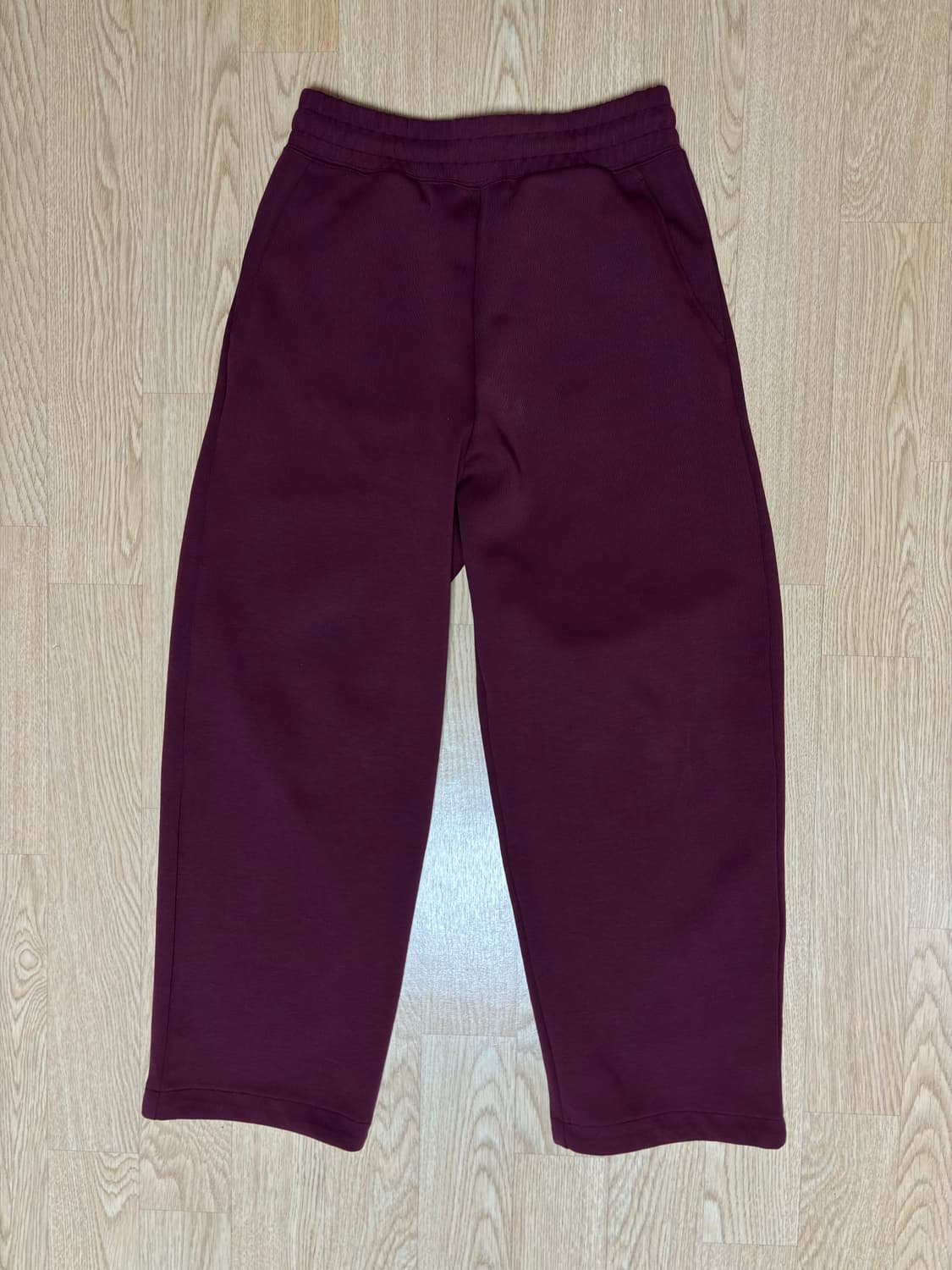 [S] 유니클로c 스웨트 와이드팬츠 와인 상품이미지2