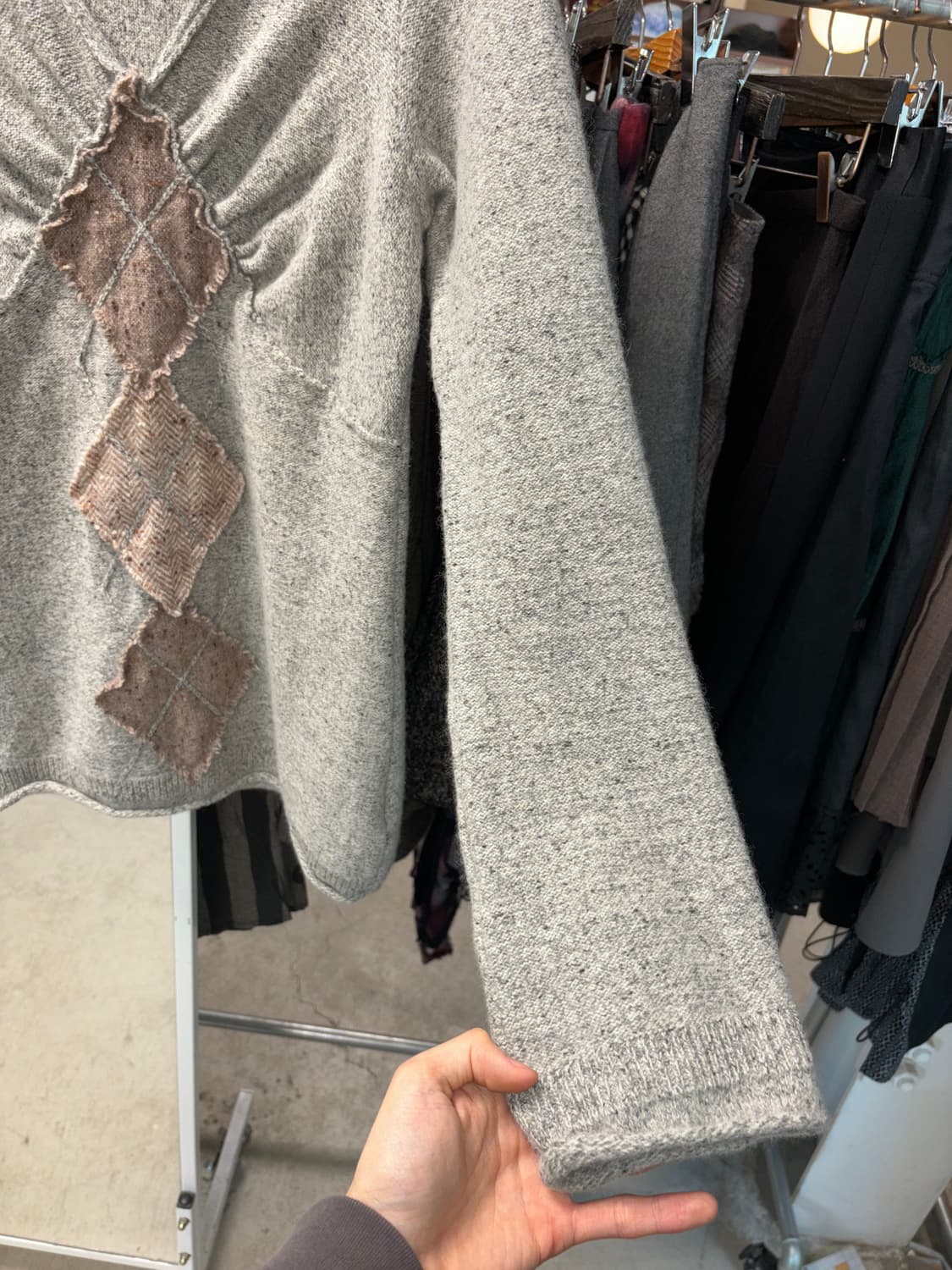 아츠로 타야마 아가일 니트 상품이미지4