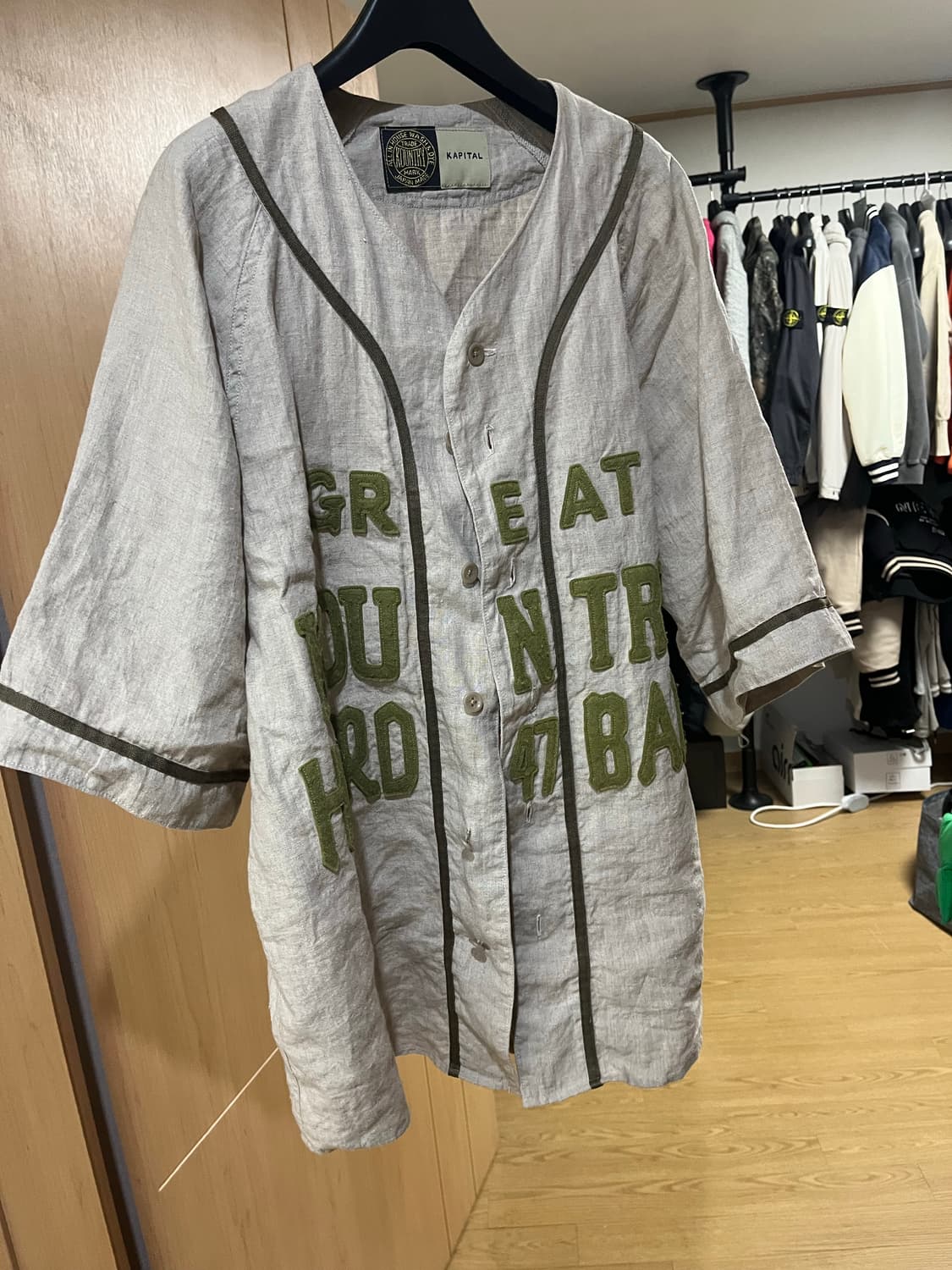 KAPITAL 캐피탈 베이스볼 반팔 셔츠 2사이즈 상품이미지1