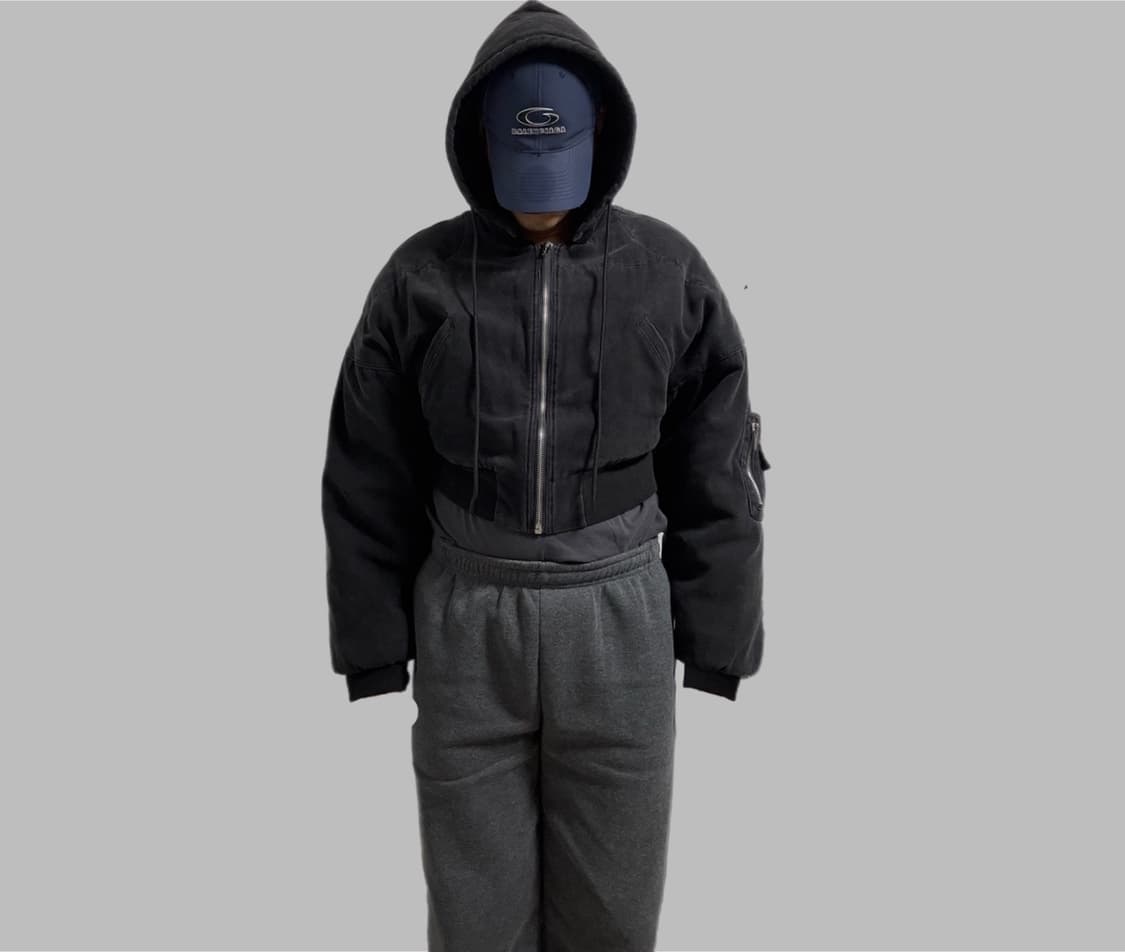 ARNO DE FRANCE 25ss 머슬 후디 크롭 봄버패딩 상품이미지2