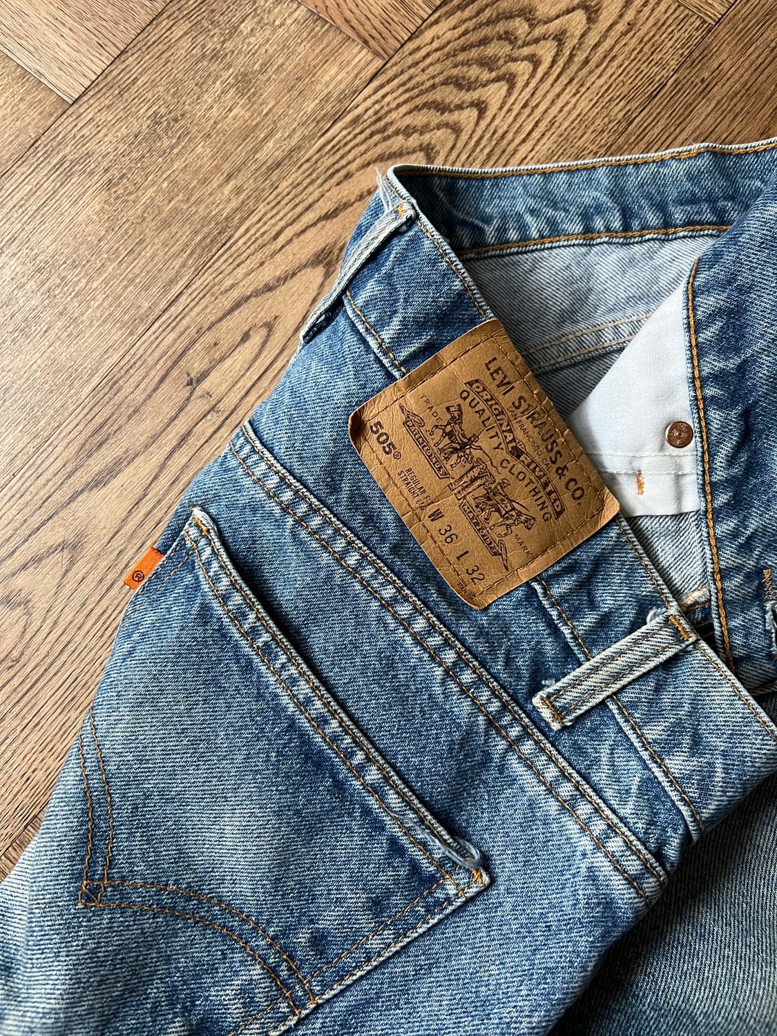 [36]90's 리바이스 USA 오렌지탭 505 데님 팬츠 상품이미지6