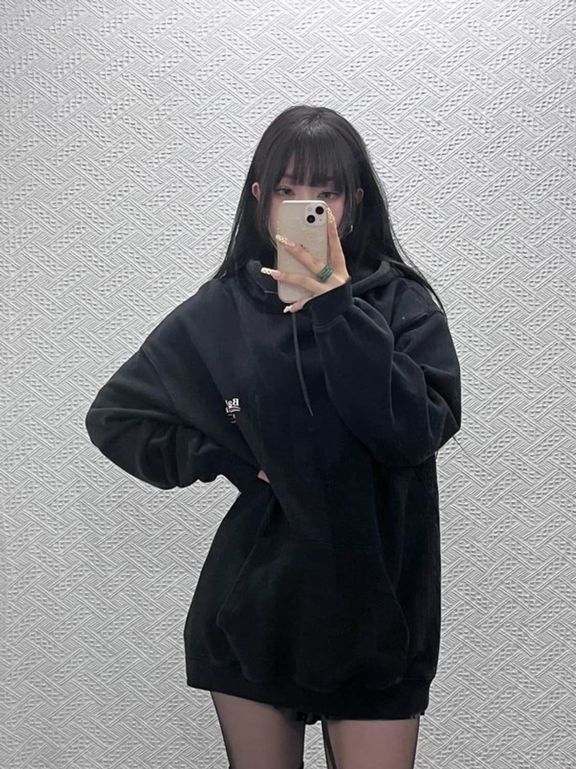 발렌시아가 스트릿 힙합 캐주얼 시크 웨이브로고 후드티 M C09632 상품이미지2