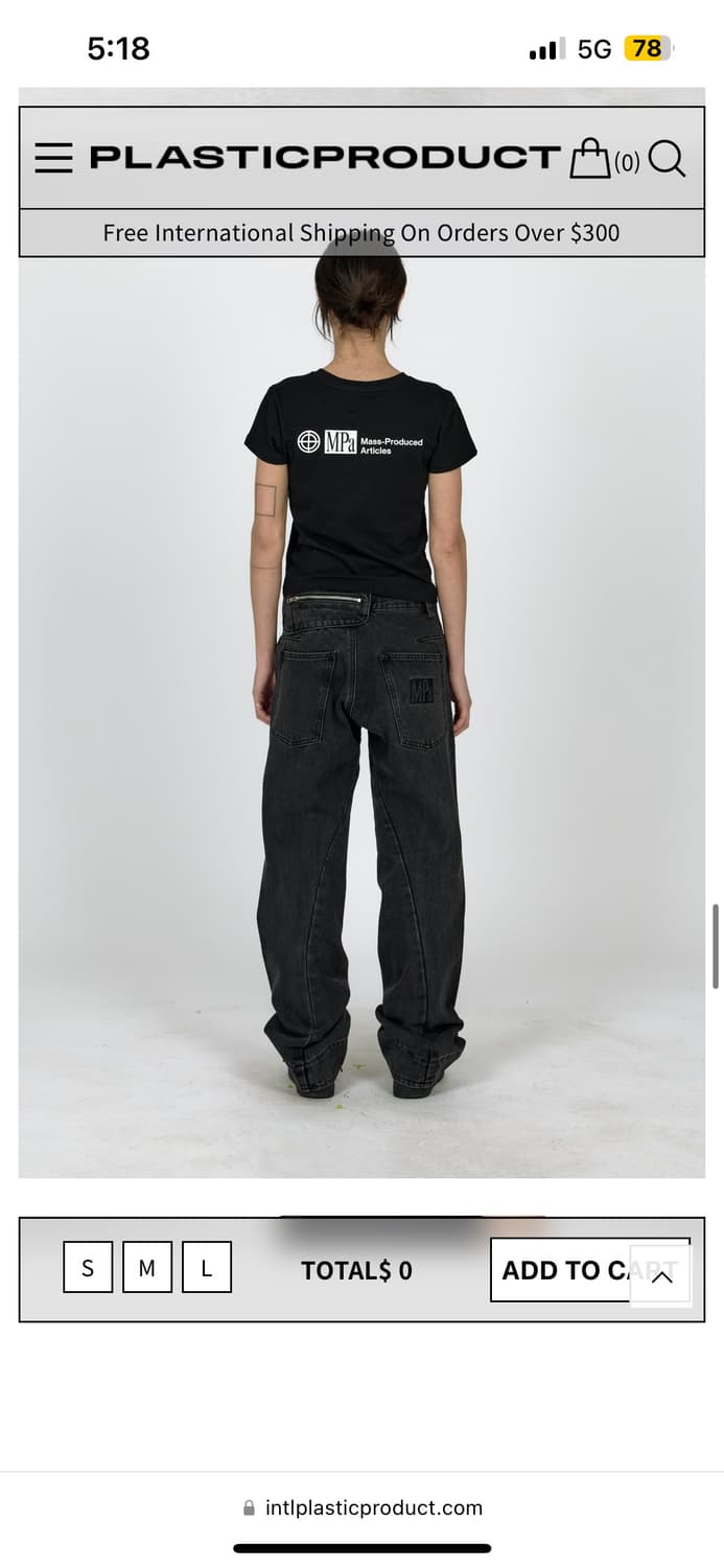 플라스틱 프로덕트 MPa DRIFT DENIM PANTS (BLACK) 상품이미지2