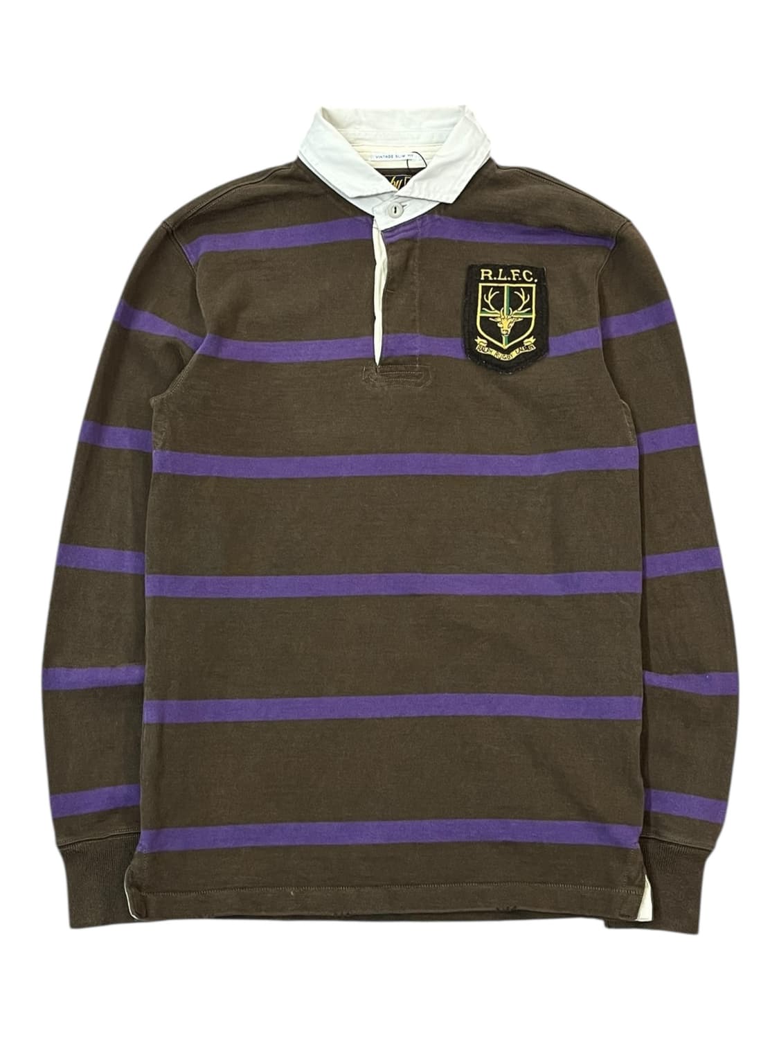 랄프로렌 스트라이프 럭비티 브라운 S #csz1751 상품이미지3