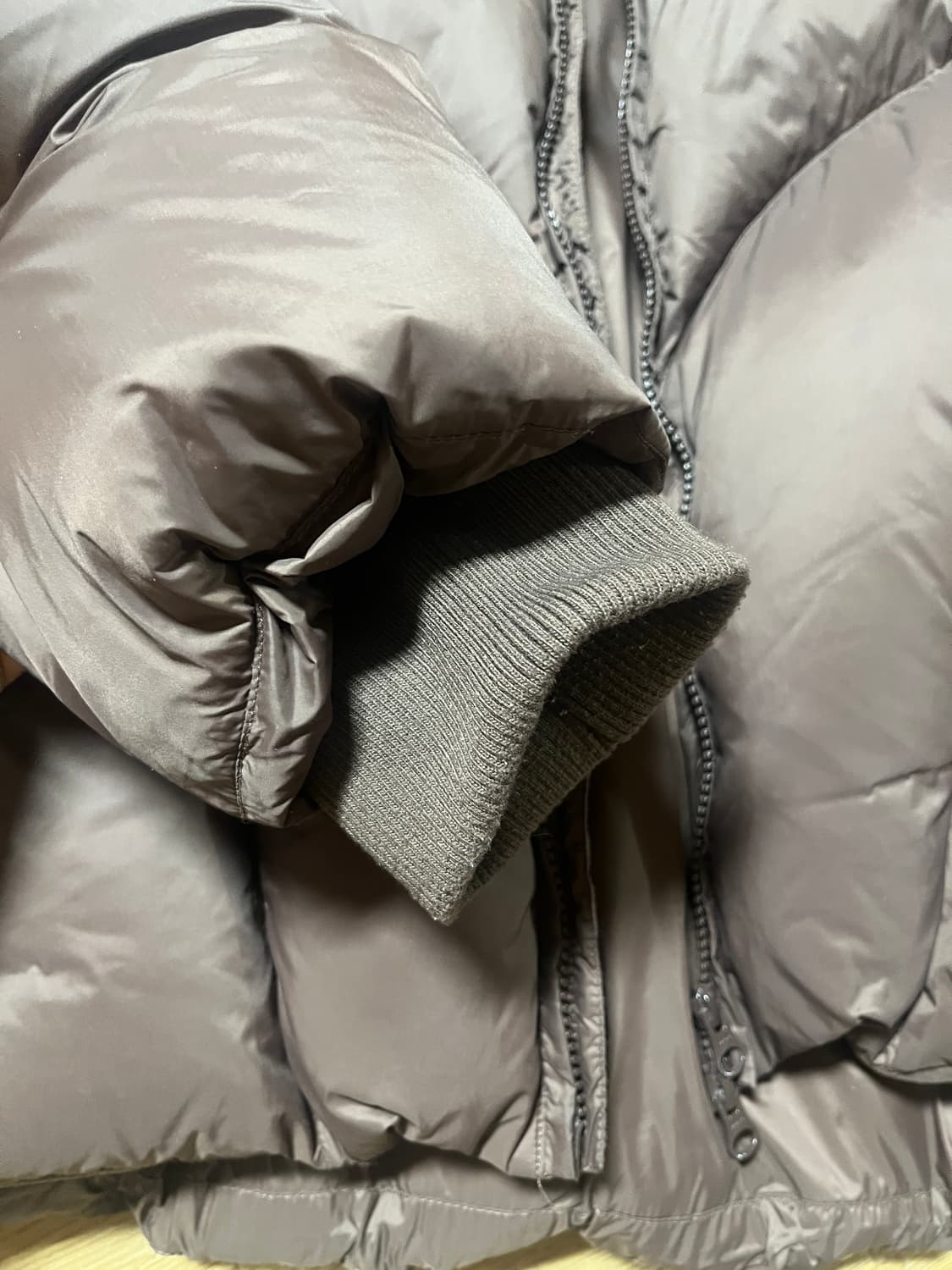 노매뉴얼 엘라 덕다운 숏패딩 브라운xl 상품이미지3