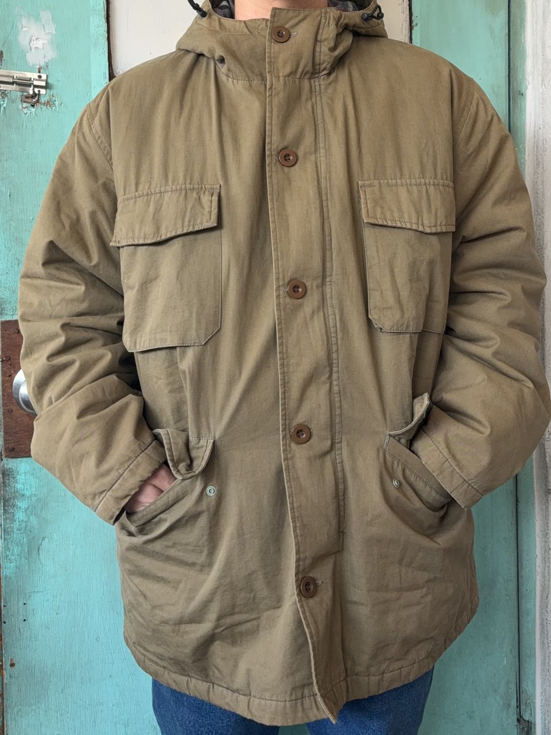 00년대 초반 올드 스투시 버버리 체크 마운틴 파카 상품이미지2