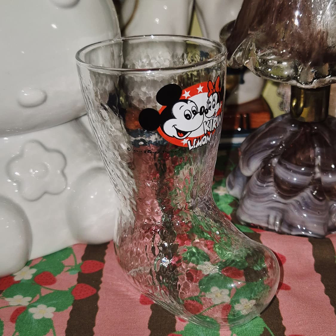 70s 기린 레몬 디즈니 미키마우스 부츠 잔 1p 상품이미지6