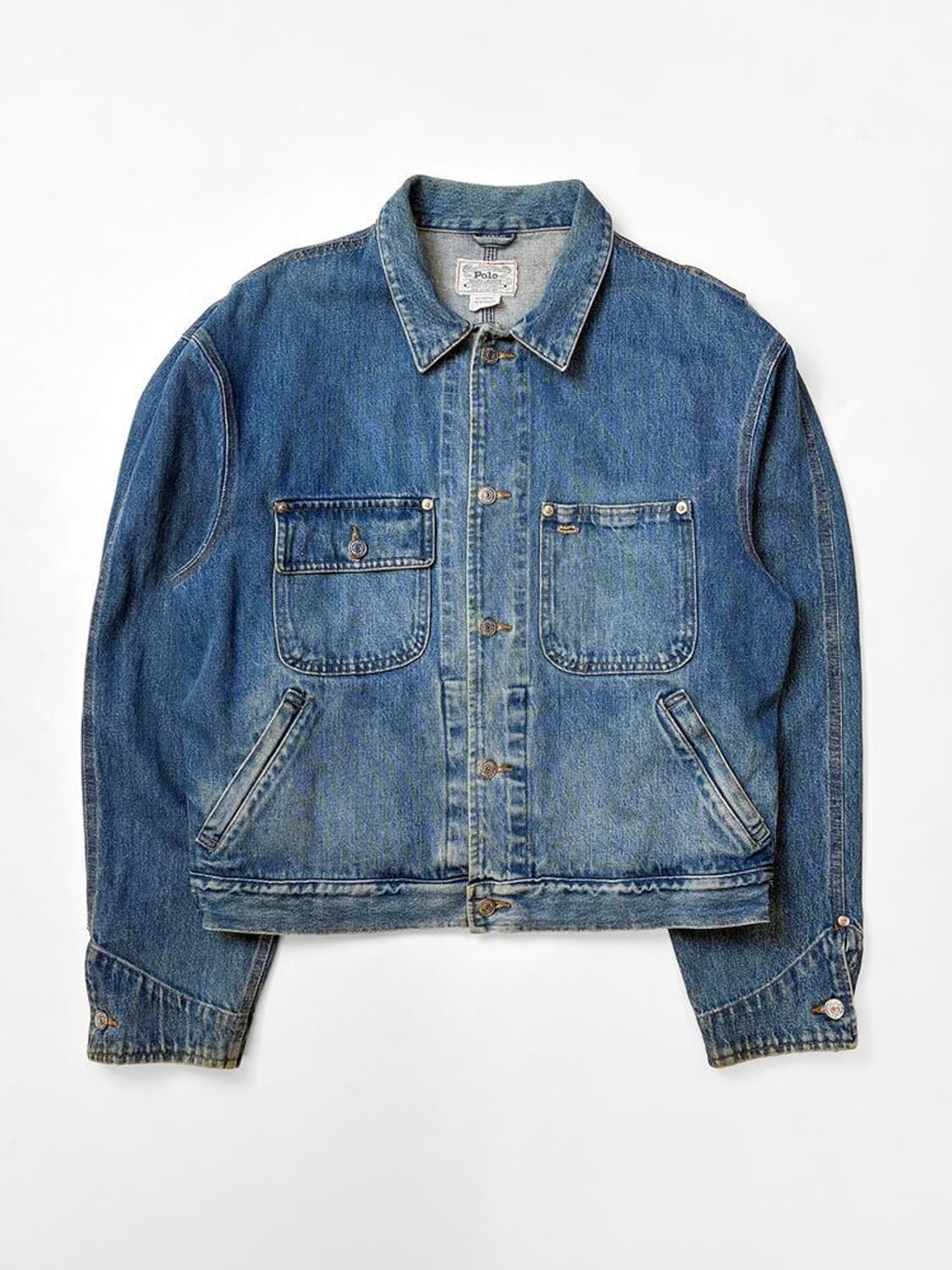 폴로 랄프로렌 90s USA 덩가리 트러커 숏 데님 자켓 PN5079 상품이미지1
