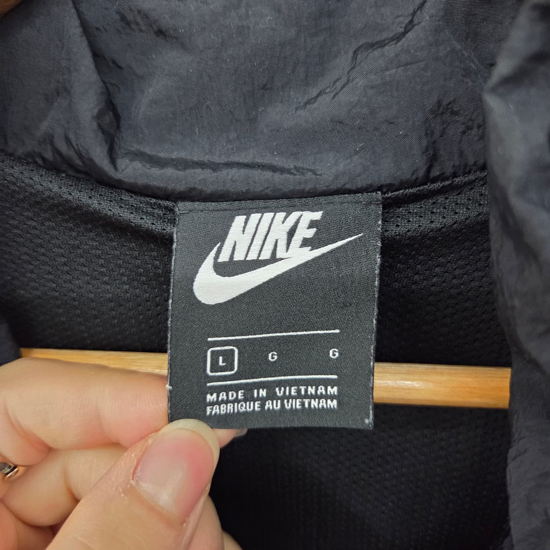 나이키 블랙 후드 바람막이 자켓 남L 상품이미지5