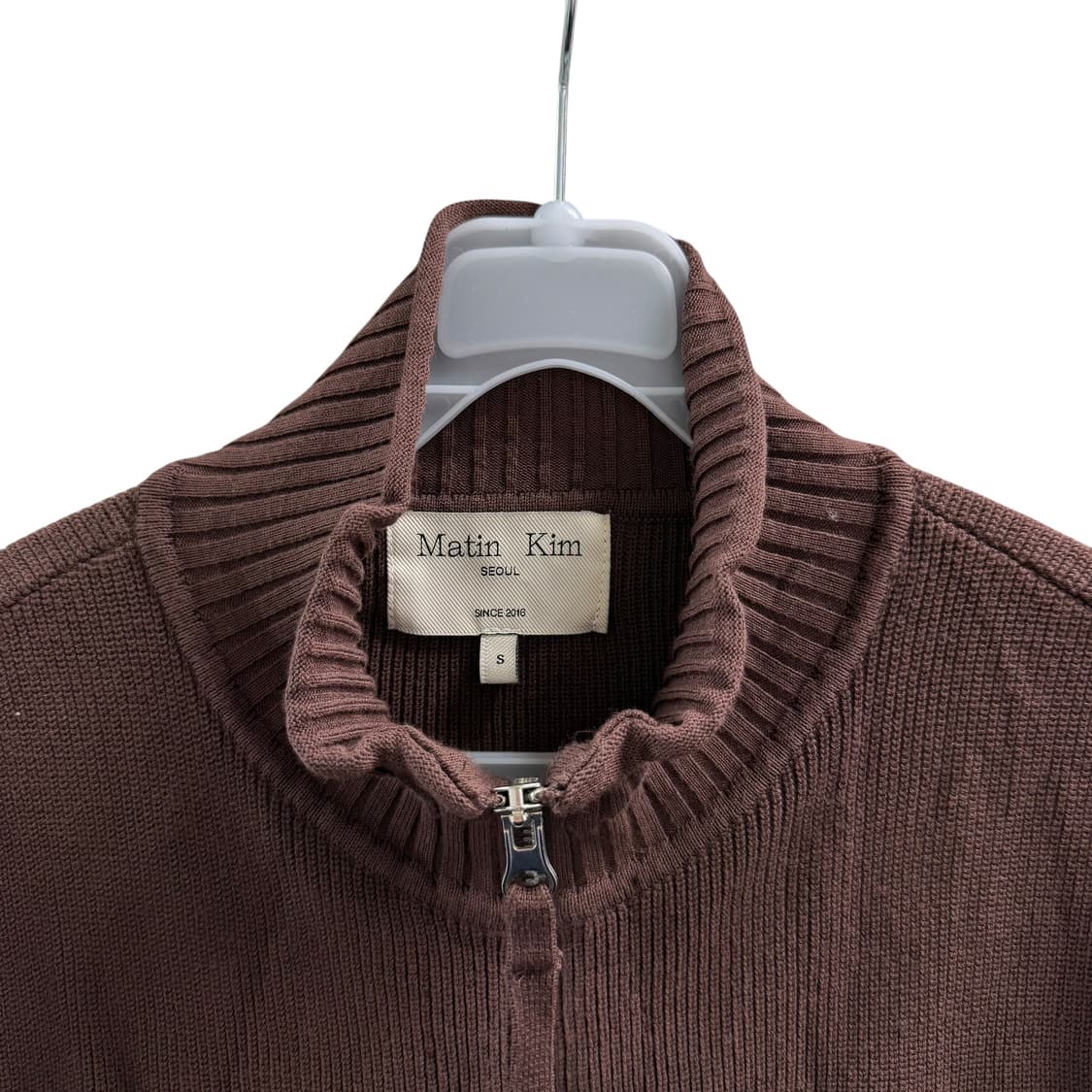 [S] 마뗑킴 브라운 니트 베스트 상품이미지6