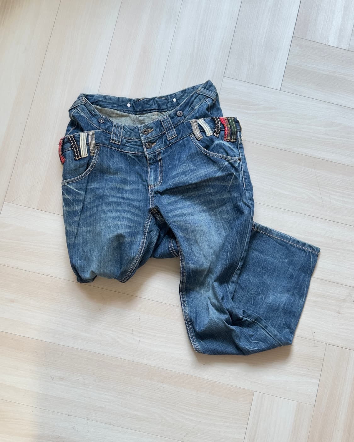 [NYLAUS] side double-waist denim pants 상품이미지1