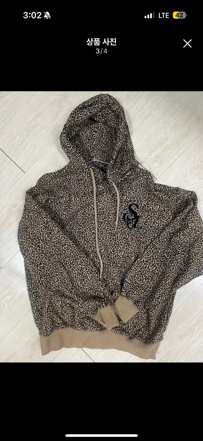 스컬프터 후로킹 호피 후드티 M (기모x) 상품이미지3