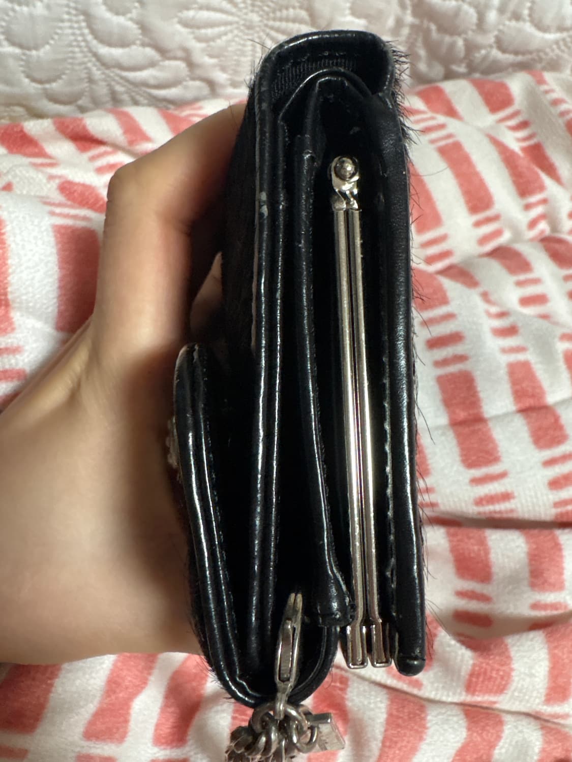 Pinky&Dianne 핑키앤다이안 블랙 송치 큐빅 반지갑 갸루 상품이미지7