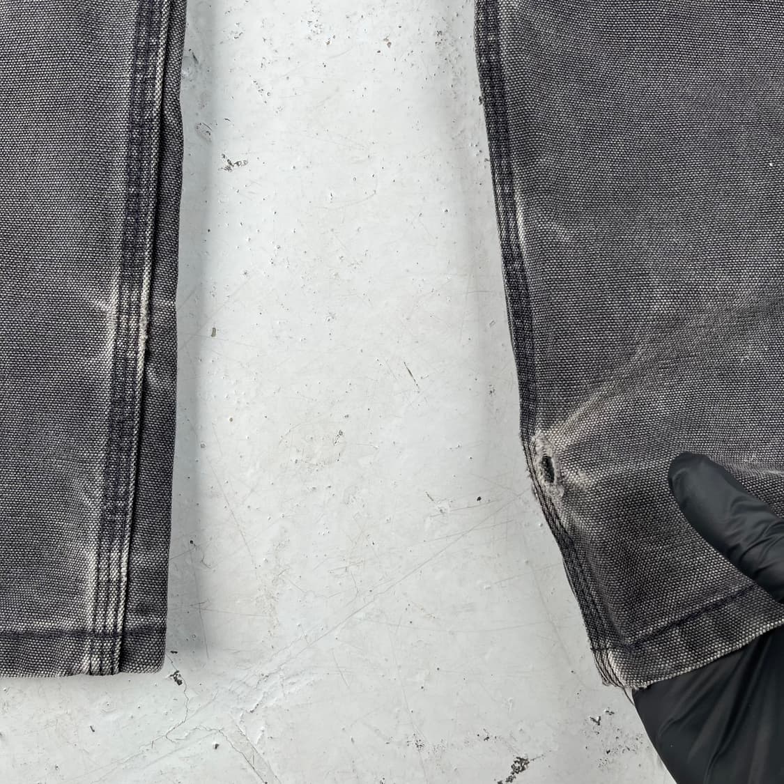 빈티지 칼하트 더블니B01 블랙 그레이 워크팬츠 상품이미지7