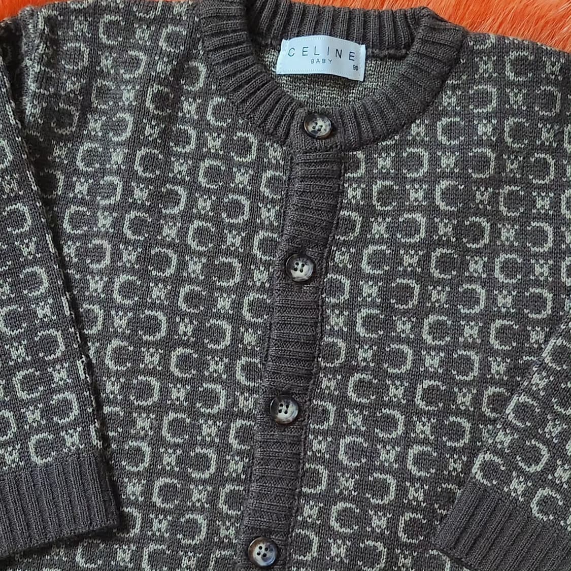 CELINE 셀린 니트 가디건 키즈 90호 & 모자  상품이미지2