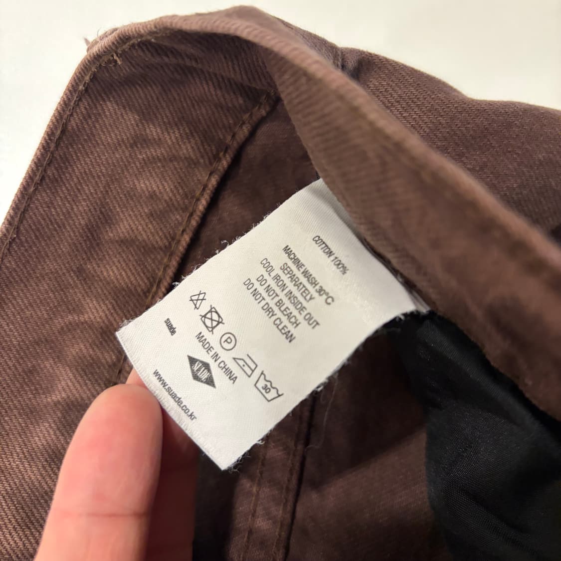 [M] SUADE 스웨이드 브라운 와이드 데님 팬츠 C596 상품이미지7