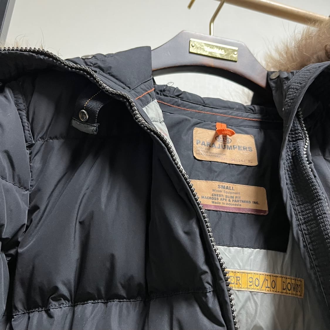 정품 S) 파라점퍼스 라이트 롱베어 블랙 롱 패딩 상품이미지6