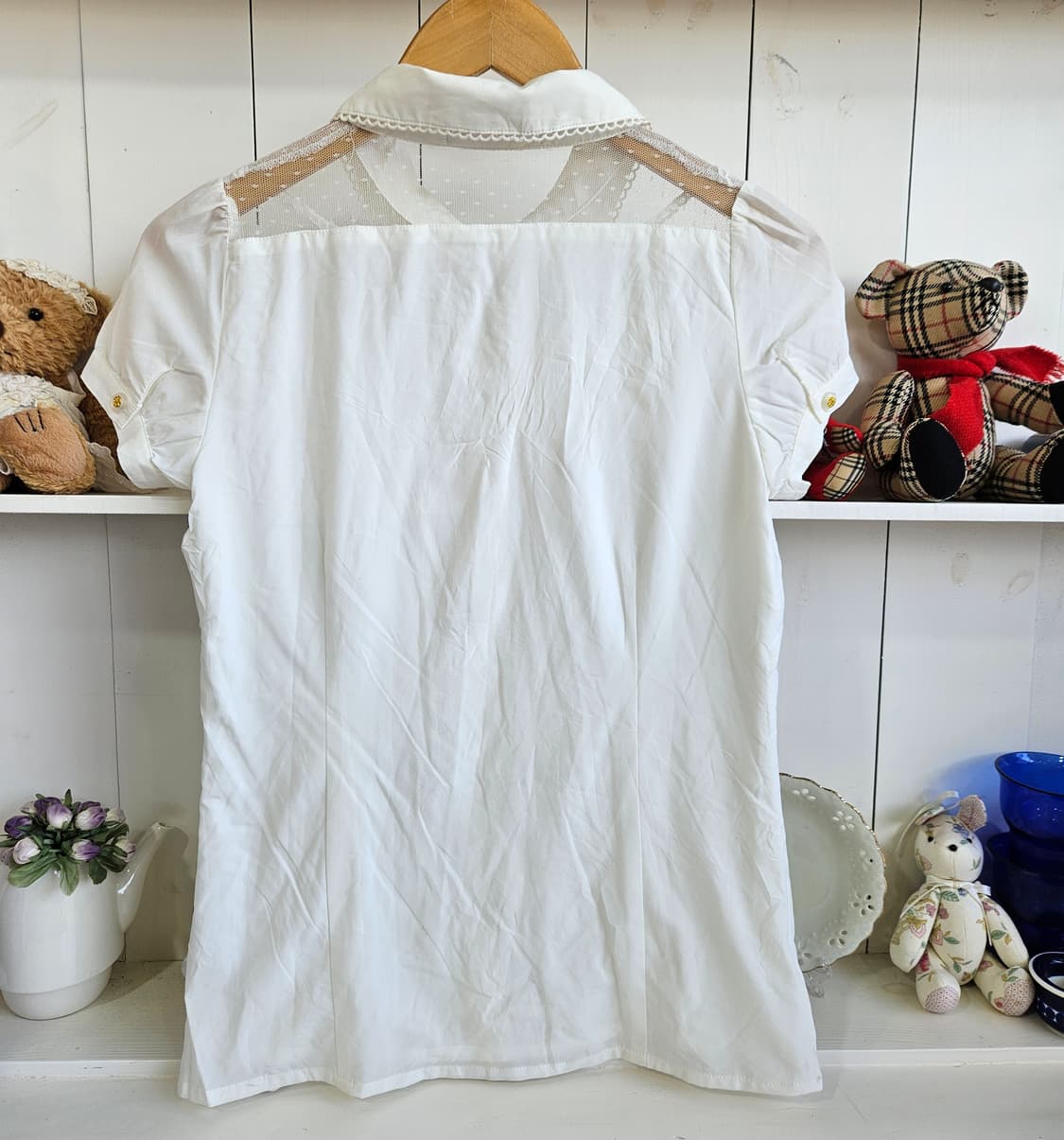 Ank Rouge 레이스 세일러카라 블라우스 상품이미지4