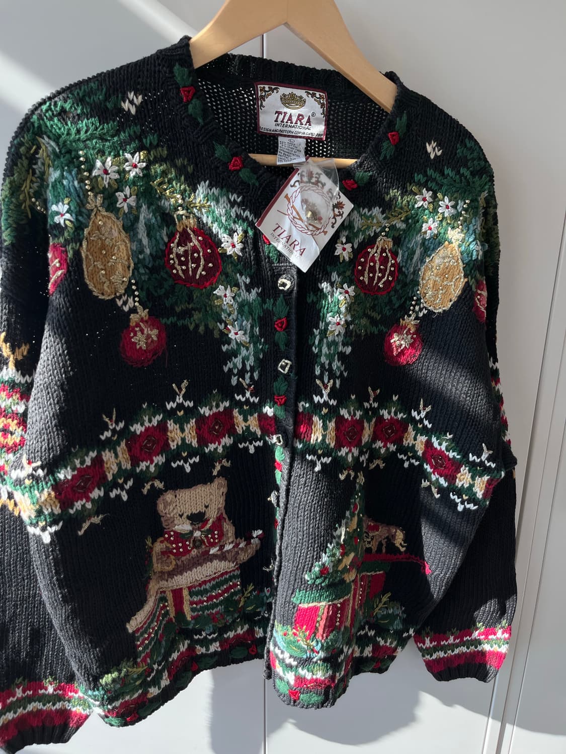 Tiara 티아라 크리스마스 곰인형 니트 가디건 (새상품) 상품이미지10