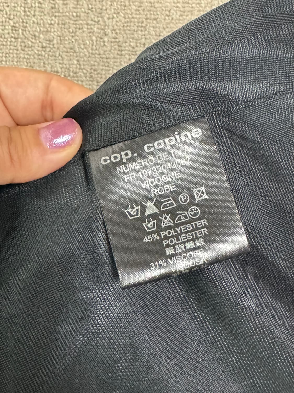 cop copine 차콜 도트 슬리브 원피스 상품이미지6